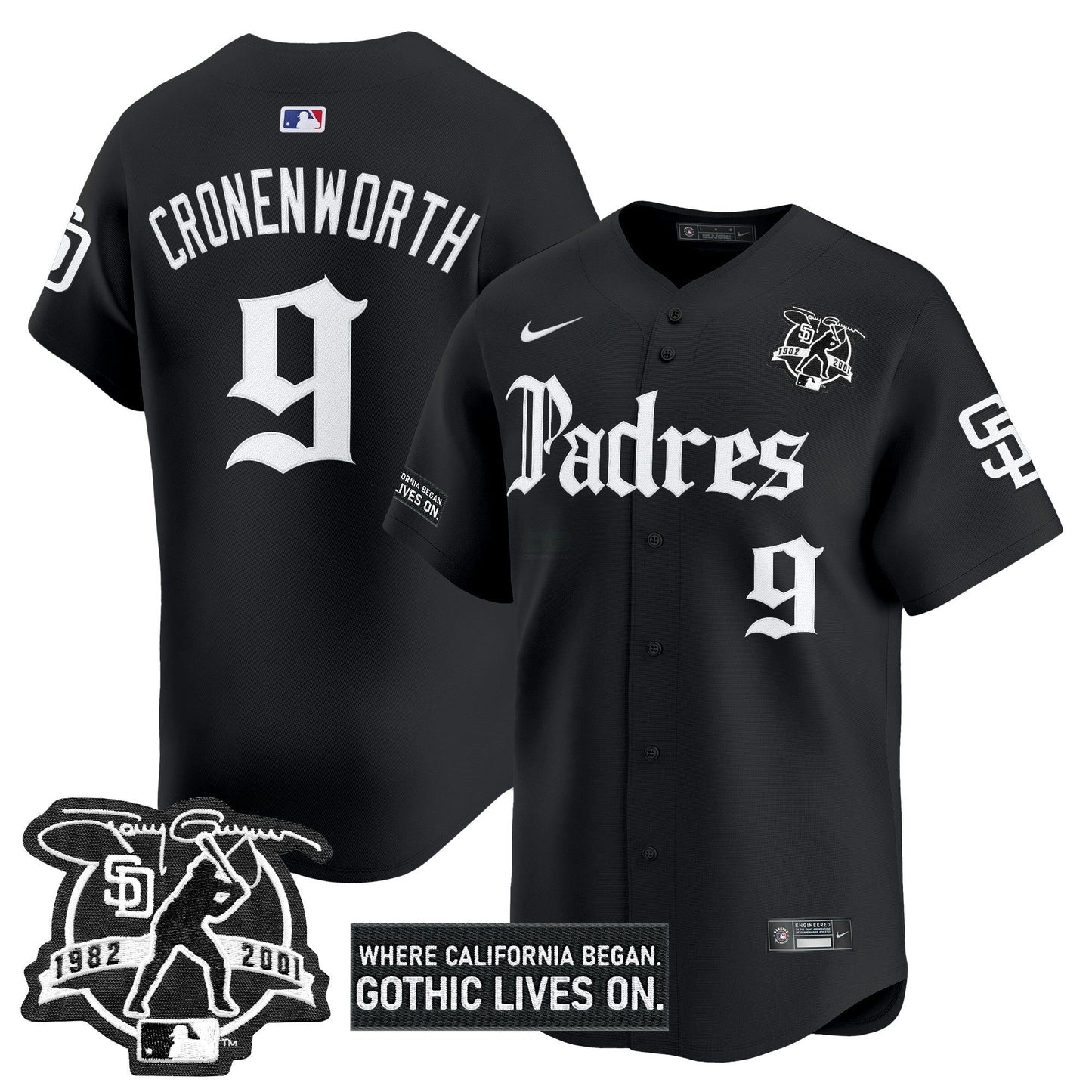 Camisa MLB Men’s San Diego ‘Gothic Edition’ Vapor Premier Limited Jersey V2