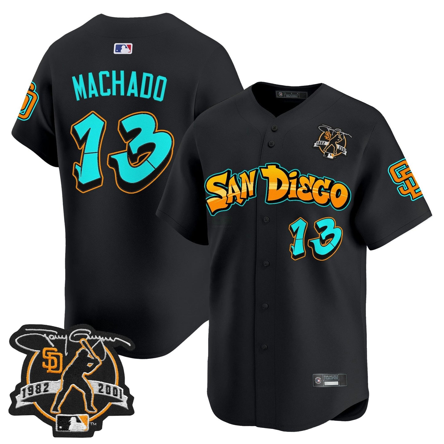 Camisa MLB Men’s San Diego ‘Graffiti Barrio Edition’ Vapor Premier Limited Jersey