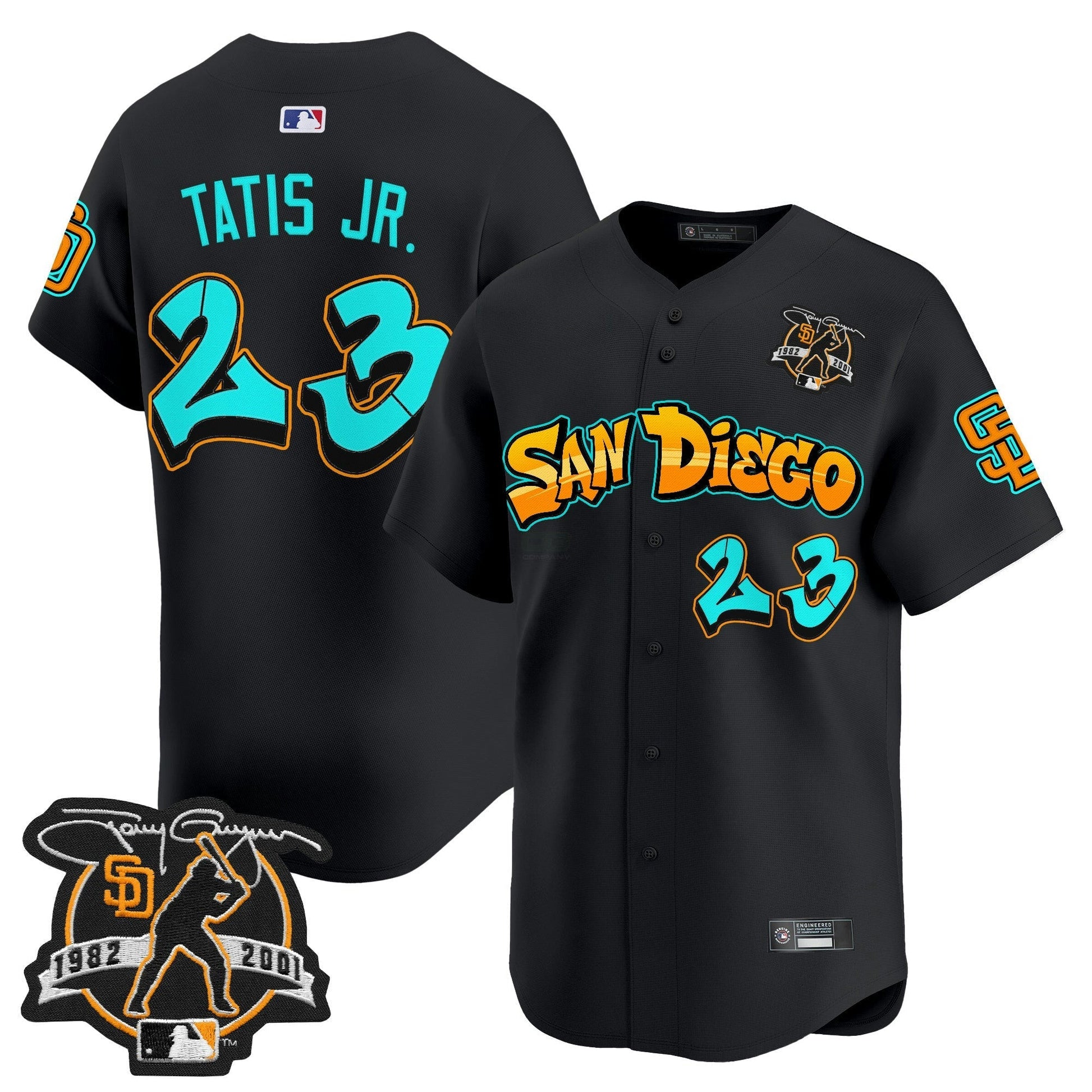 Camisa MLB Men’s San Diego ‘Graffiti Barrio Edition’ Vapor Premier Limited Jersey