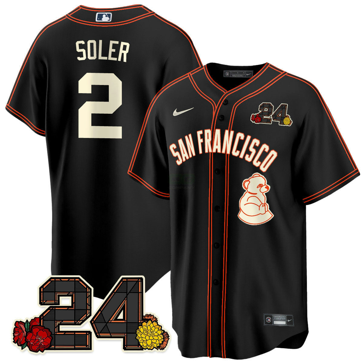 Camisa MLB Men’s San Francisco 2024 Willie Mays Patch Vapor Premier Limited Jersey V2
