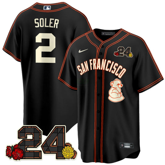Camisa MLB Men’s San Francisco 2024 Willie Mays Patch Vapor Premier Limited Jersey V2