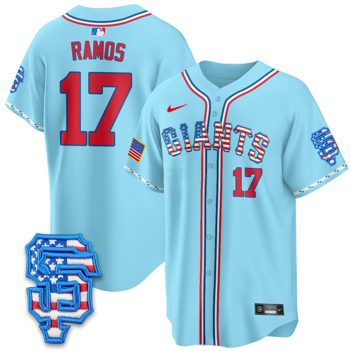 Camisa MLB Men’s San Francisco 2025 Fourth of July Vapor Premier Limited Jersey