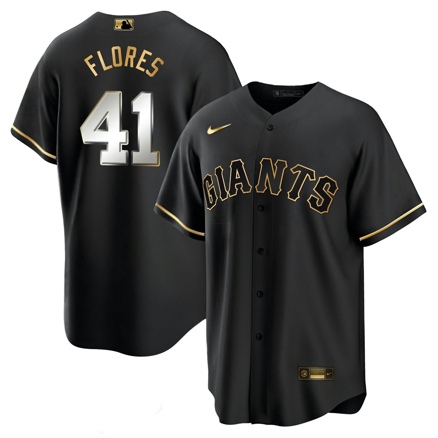 Camisa MLB Men’s San Francisco Black Limited & Dourada Jersey