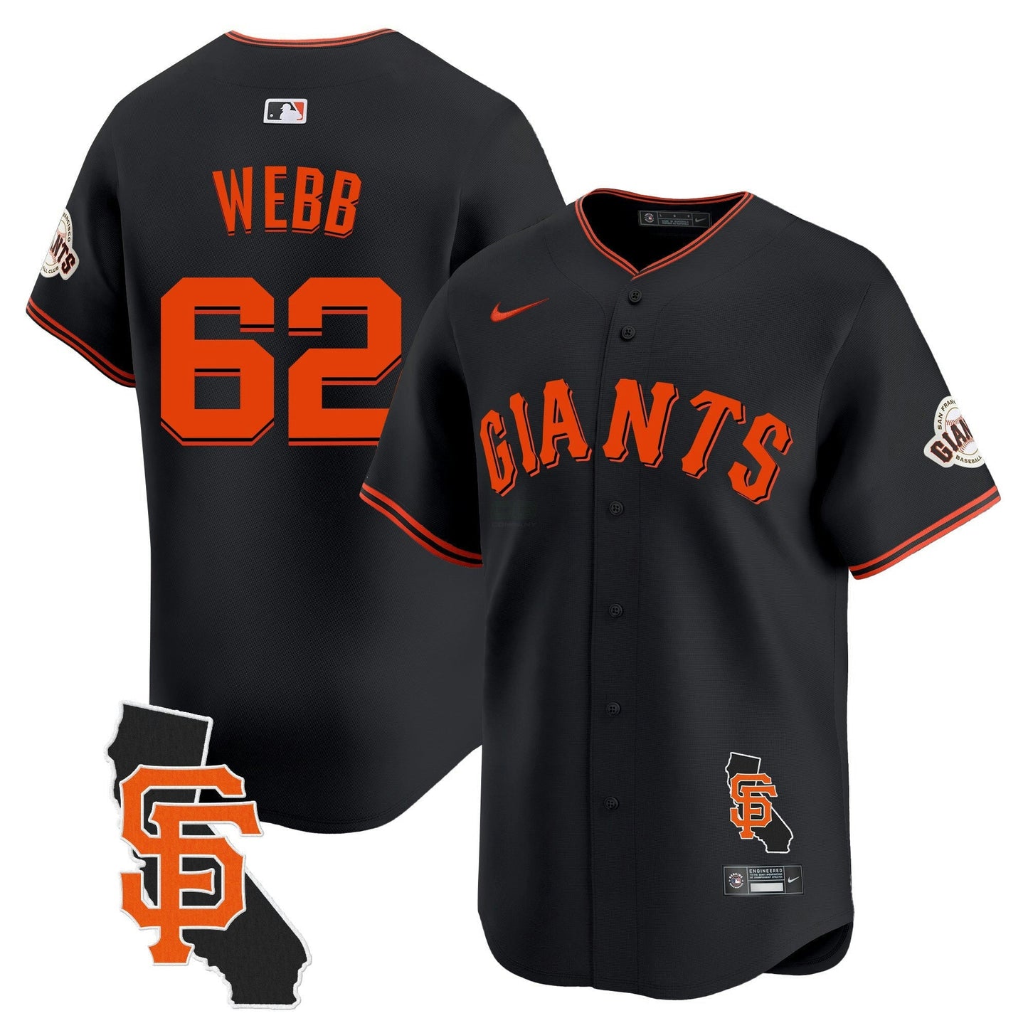 Camisa MLB Men’s San Francisco California Patch Vapor Premier Limited Jersey