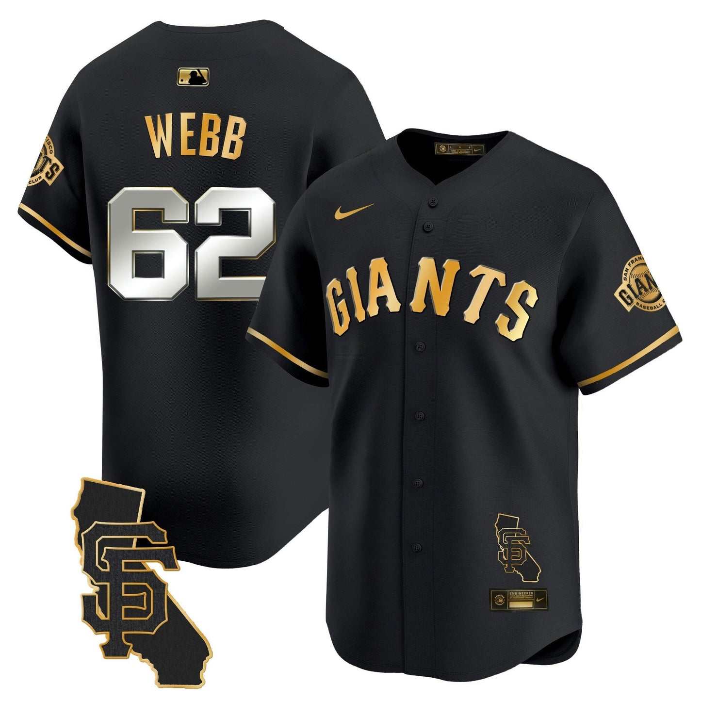Camisa MLB Men’s San Francisco California Patch Vapor Premier Limited Jersey