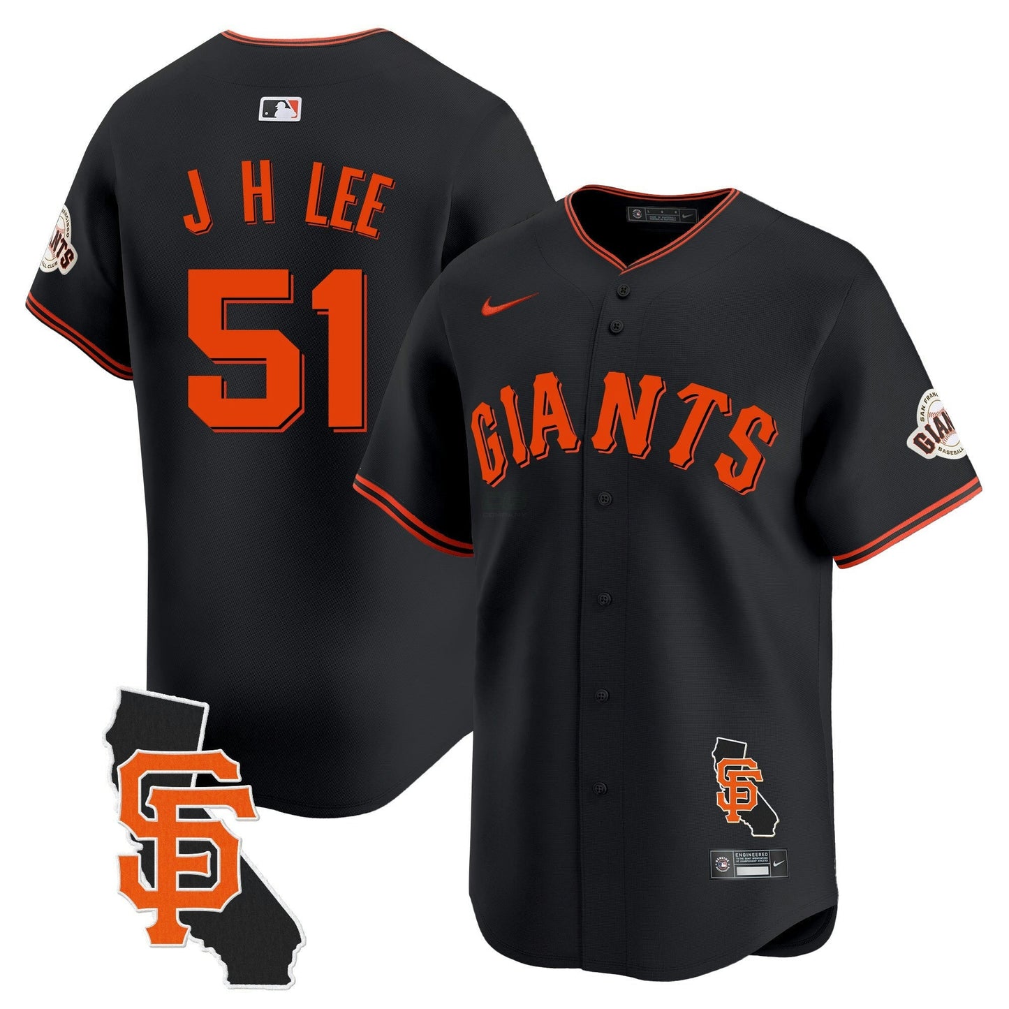 Camisa MLB Men’s San Francisco California Patch Vapor Premier Limited Jersey