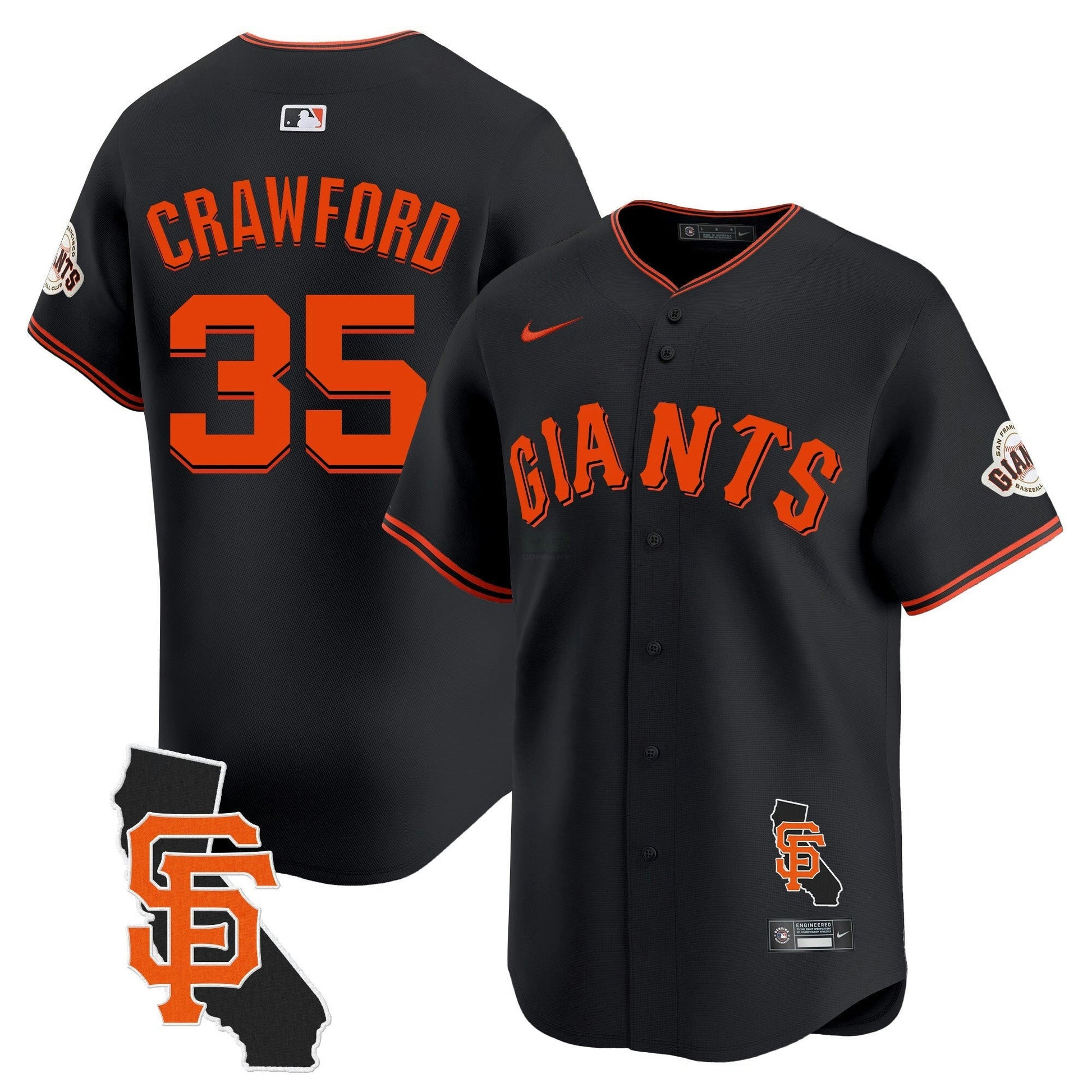 Camisa MLB Men’s San Francisco California Patch Vapor Premier Limited Jersey