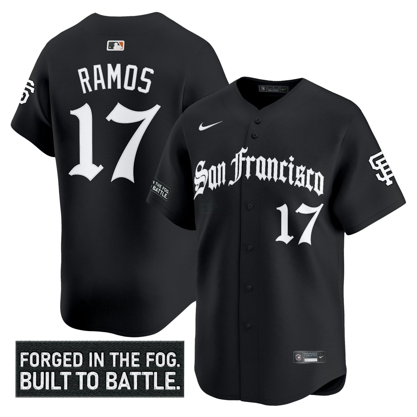 Camisa MLB Men’s San Francisco ‘Gothic Fog Edition’ Vapor Premier Limited Jersey
