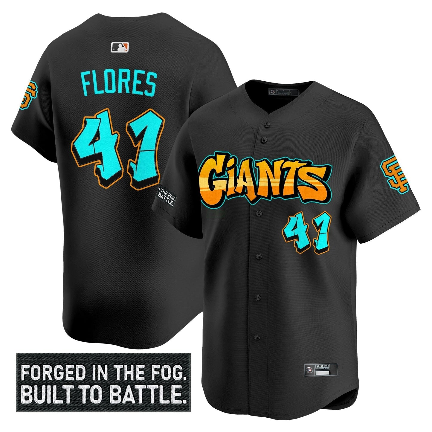 Camisa MLB Men’s San Francisco ‘Graffiti Fog City Drop’ Vapor Premier Limited Jersey