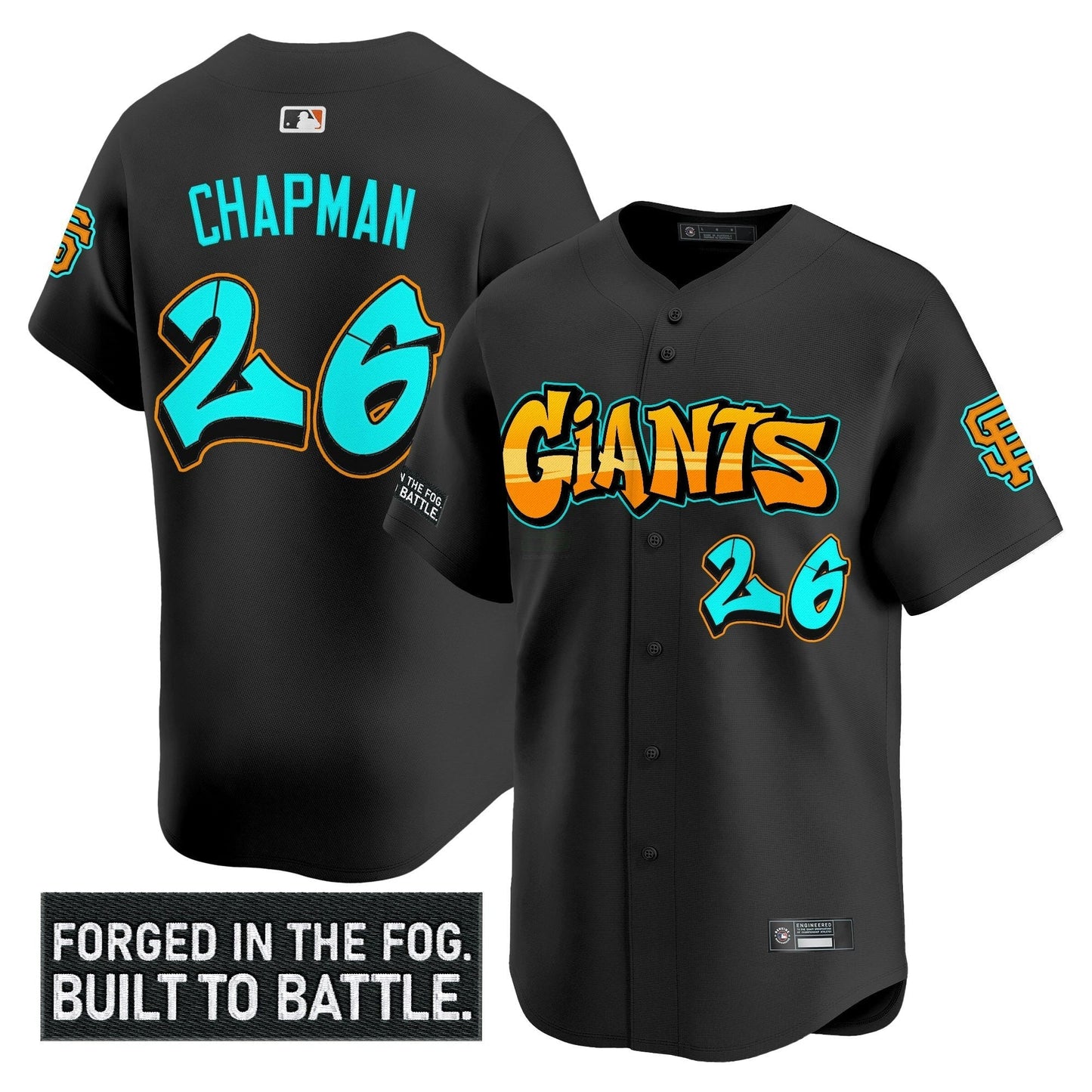 Camisa MLB Men’s San Francisco ‘Graffiti Fog City Drop’ Vapor Premier Limited Jersey