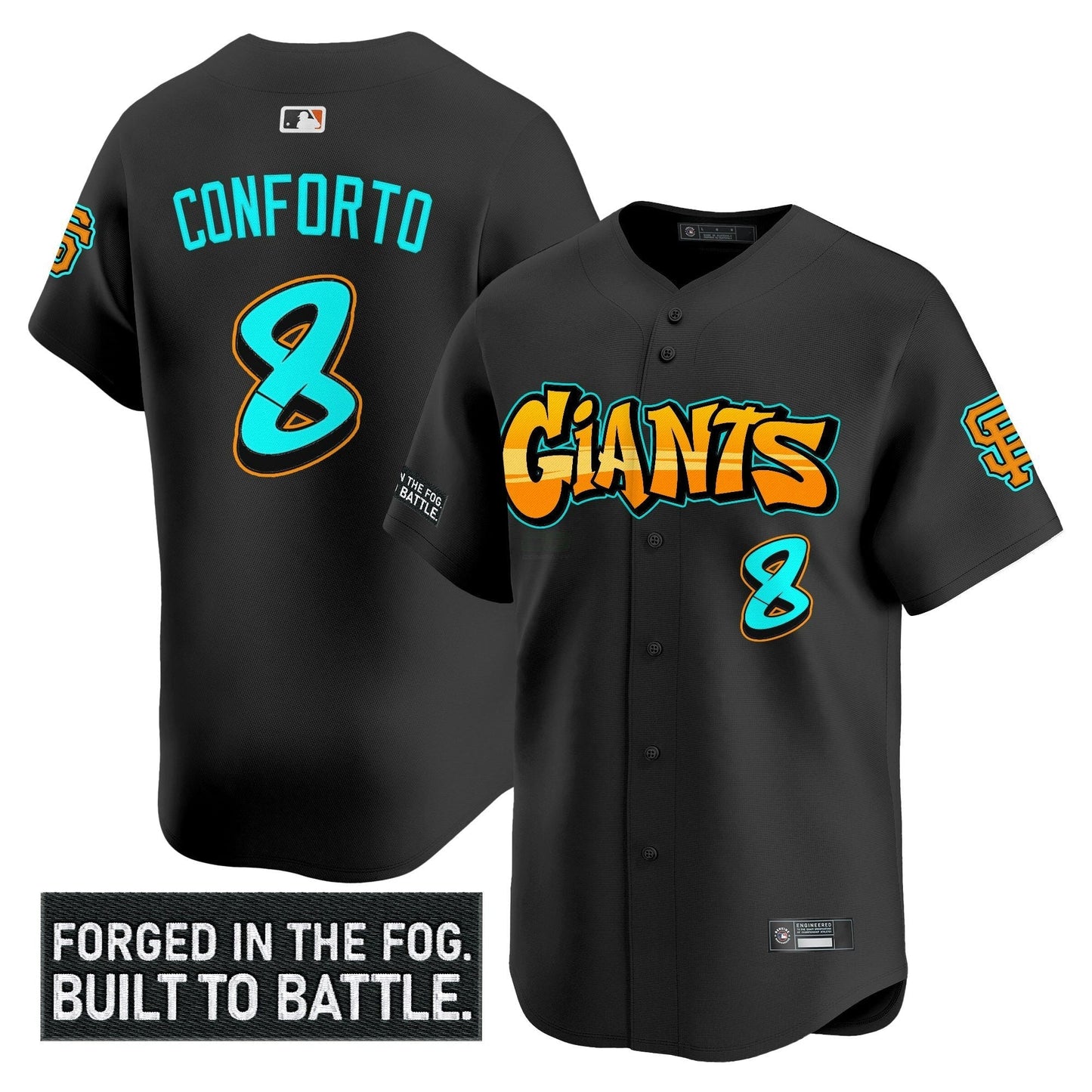 Camisa MLB Men’s San Francisco ‘Graffiti Fog City Drop’ Vapor Premier Limited Jersey
