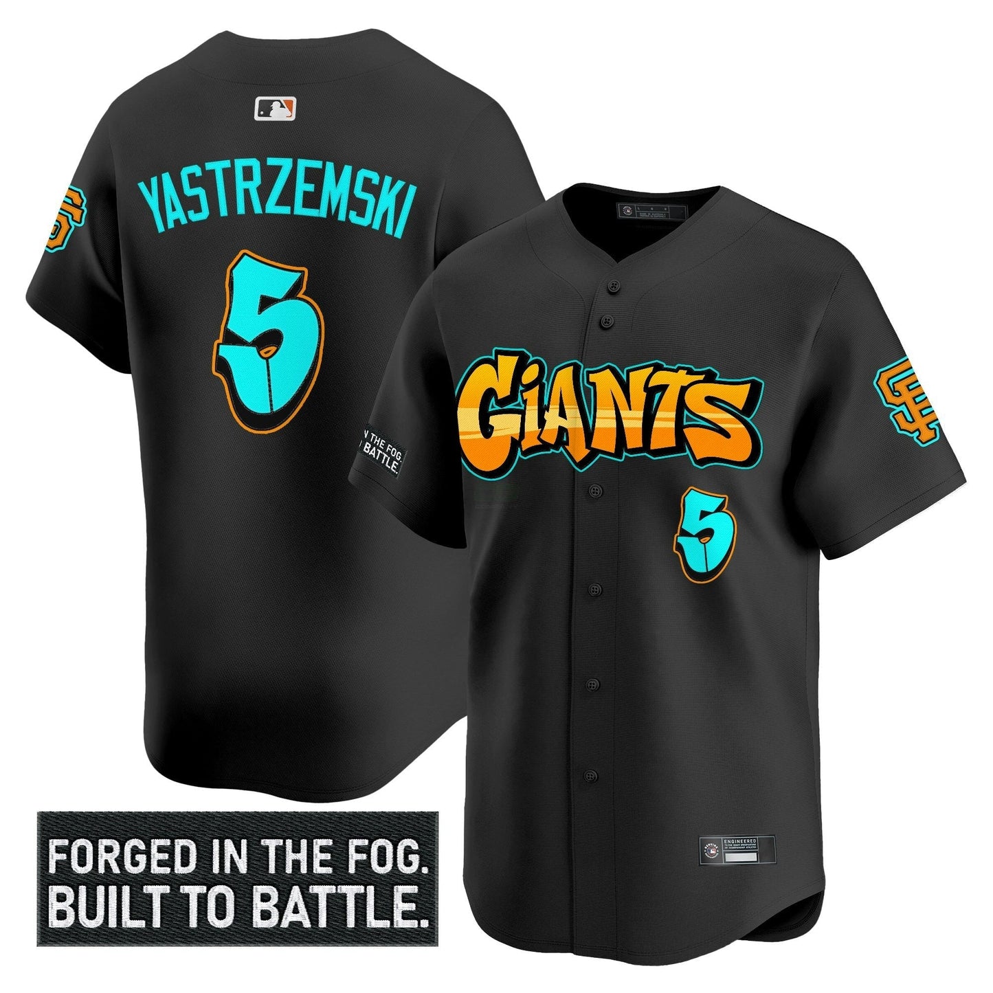 Camisa MLB Men’s San Francisco ‘Graffiti Fog City Drop’ Vapor Premier Limited Jersey