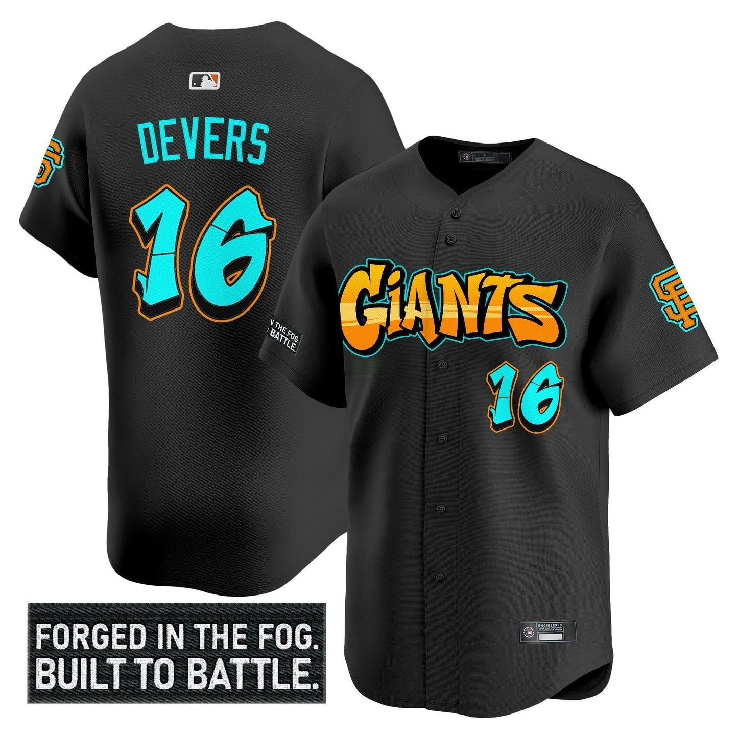Camisa MLB Men’s San Francisco ‘Graffiti Fog City Drop’ Vapor Premier Limited Jersey