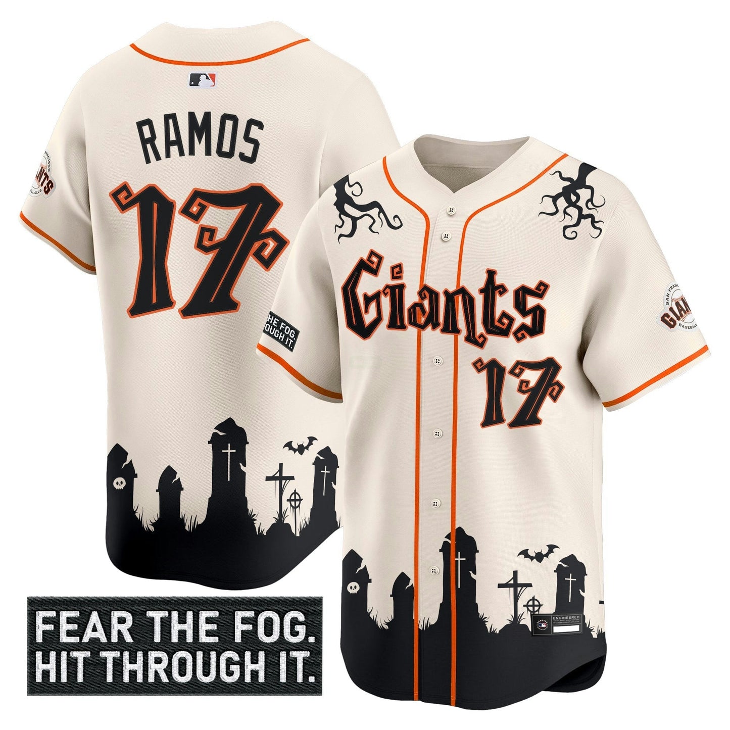 Camisa MLB Men’s San Francisco ‘Halloween Fog Edition’ Vapor Premier Limited Jersey