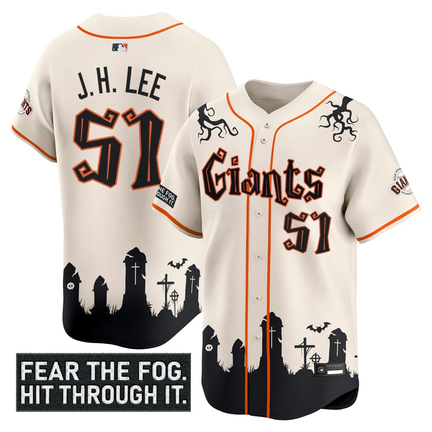 Camisa MLB Men’s San Francisco ‘Halloween Fog Edition’ Vapor Premier Limited Jersey