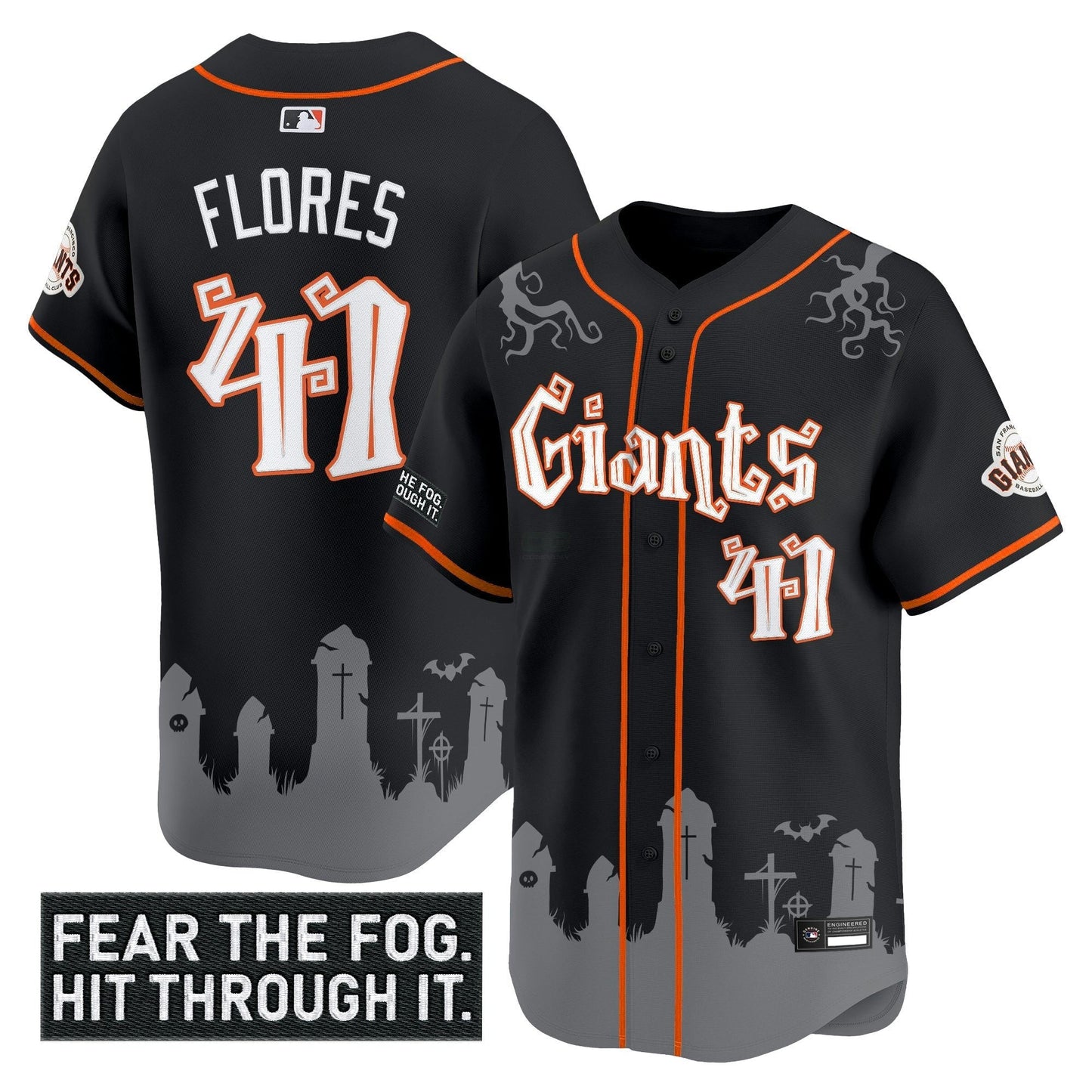 Camisa MLB Men’s San Francisco ‘Halloween Fog Edition’ Vapor Premier Limited Jersey