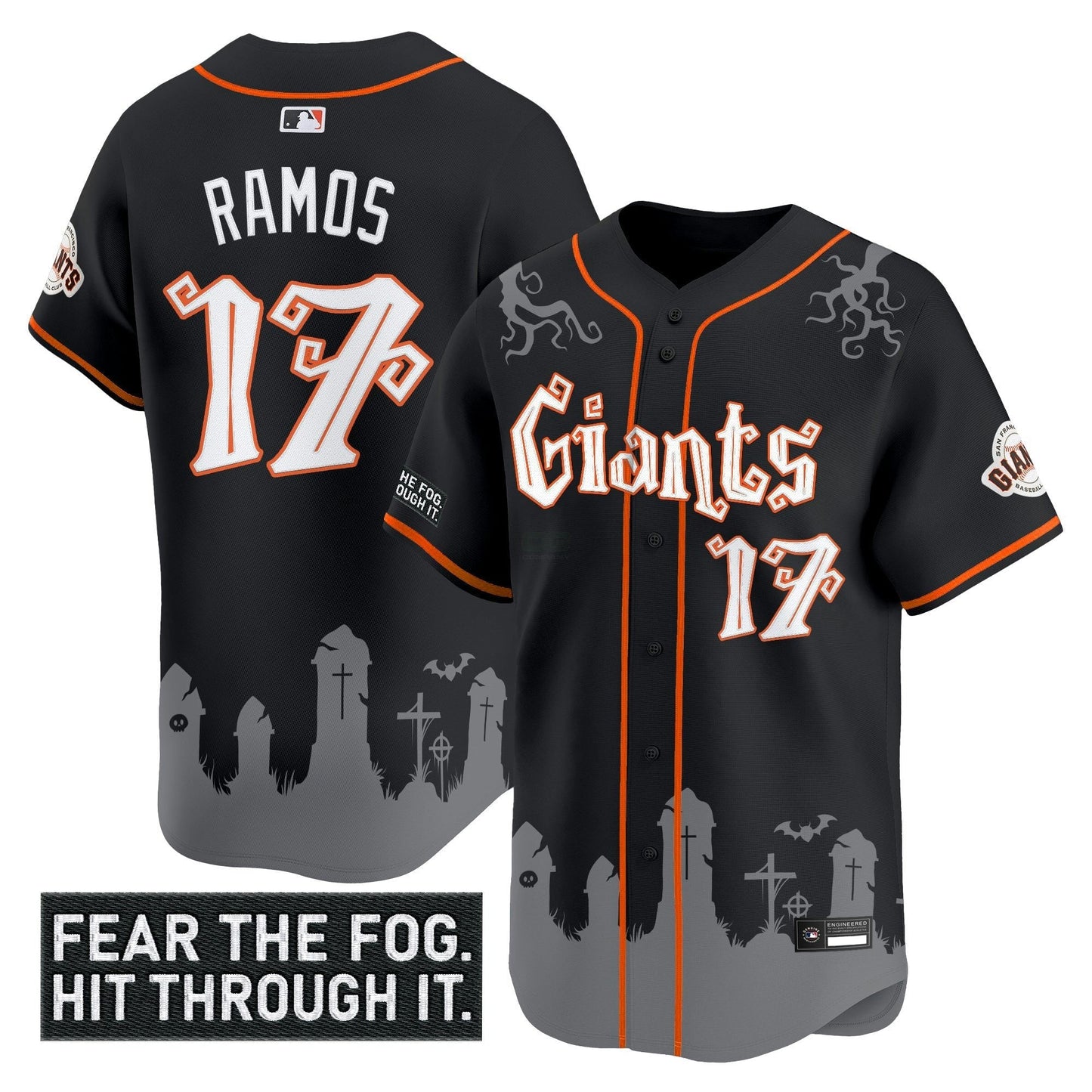 Camisa MLB Men’s San Francisco ‘Halloween Fog Edition’ Vapor Premier Limited Jersey