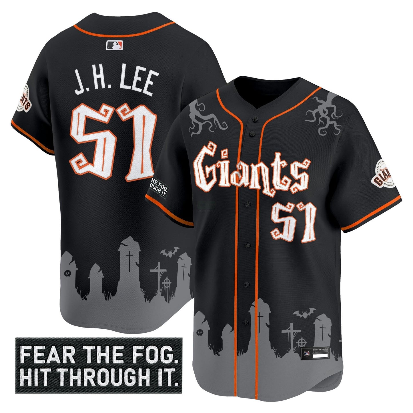 Camisa MLB Men’s San Francisco ‘Halloween Fog Edition’ Vapor Premier Limited Jersey