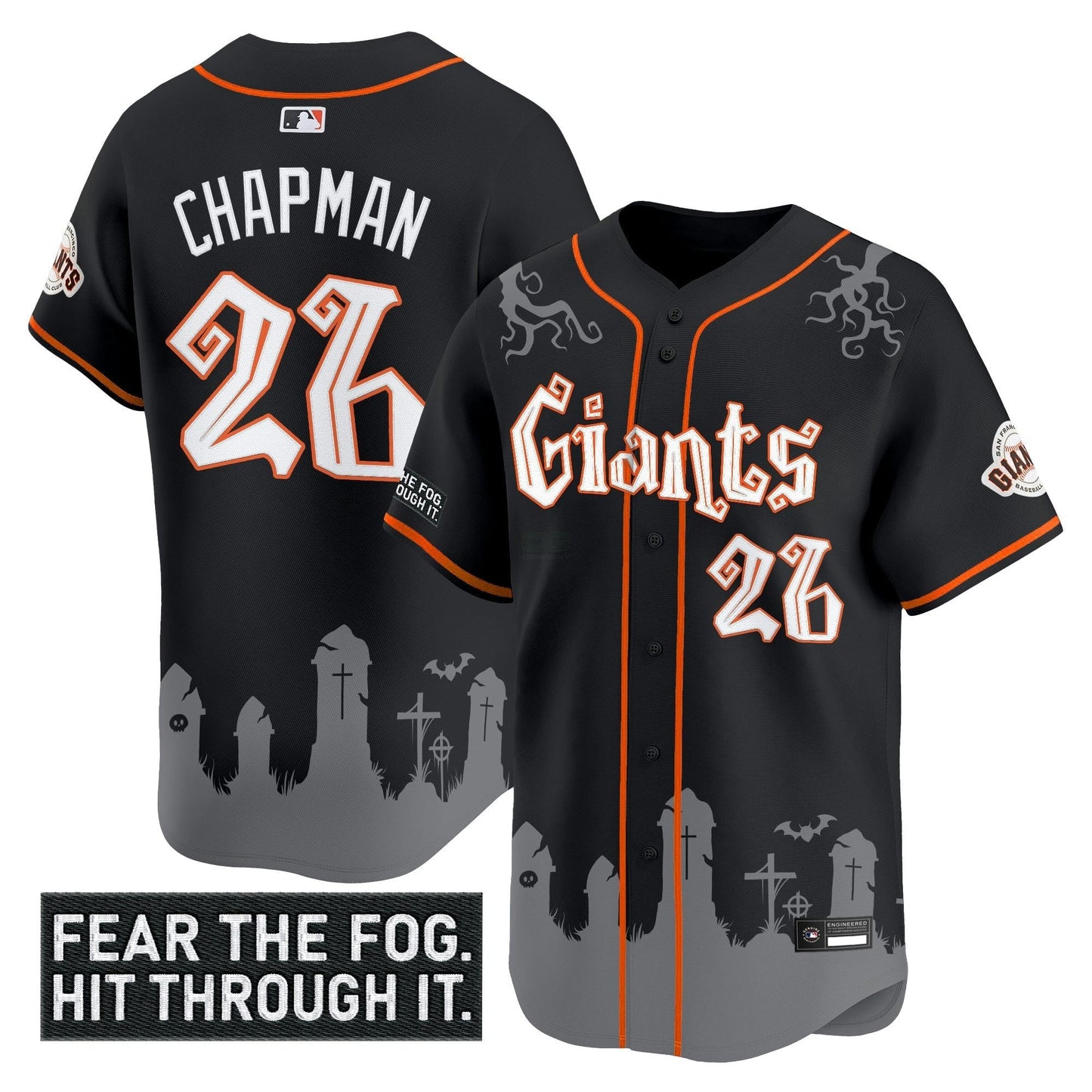 Camisa MLB Men’s San Francisco ‘Halloween Fog Edition’ Vapor Premier Limited Jersey