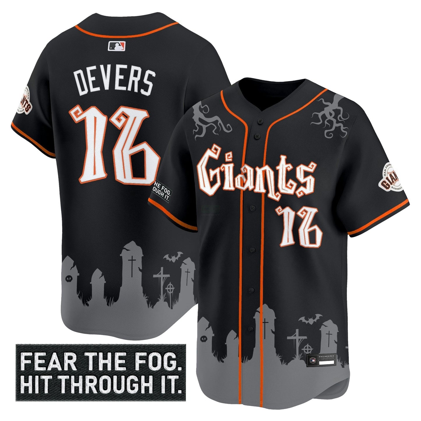 Camisa MLB Men’s San Francisco ‘Halloween Fog Edition’ Vapor Premier Limited Jersey