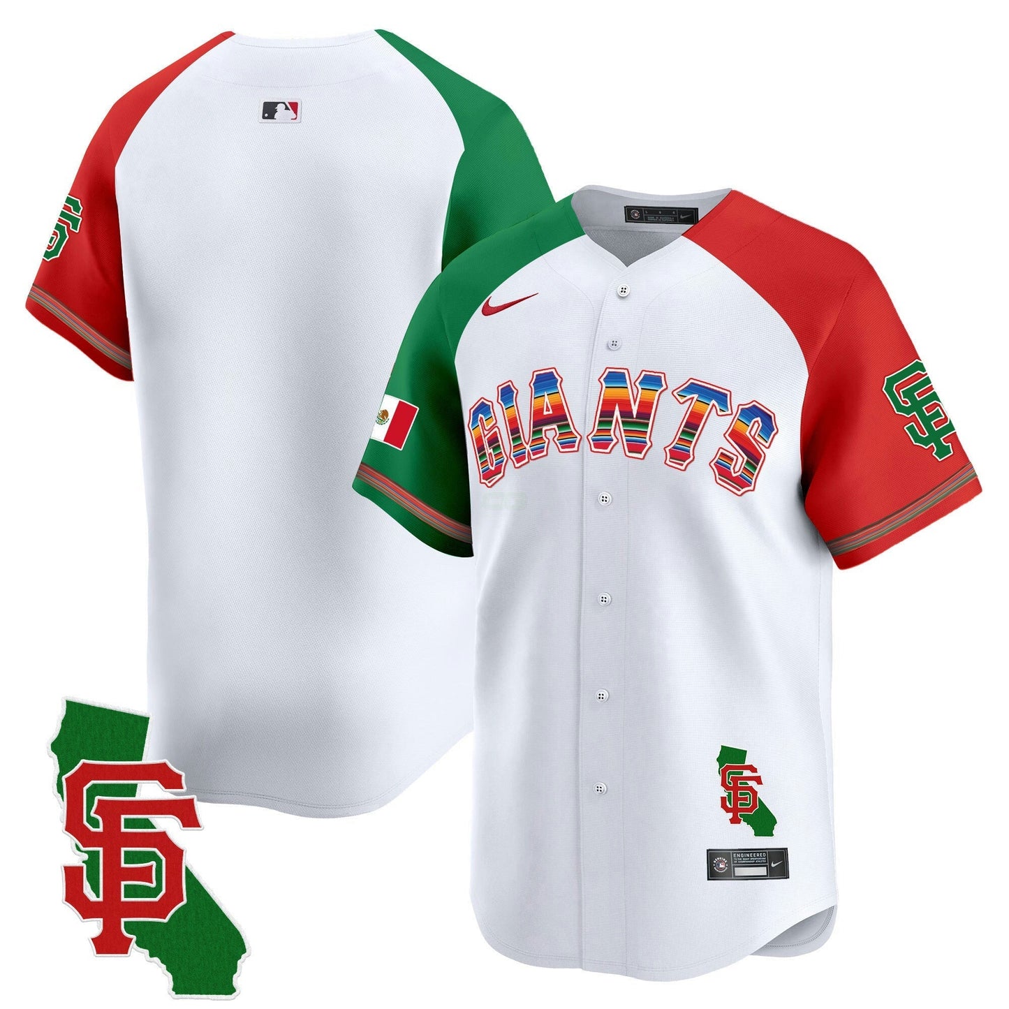 Camisa MLB Men’s San Francisco Mexico California Patch Vapor Premier Limited Jersey