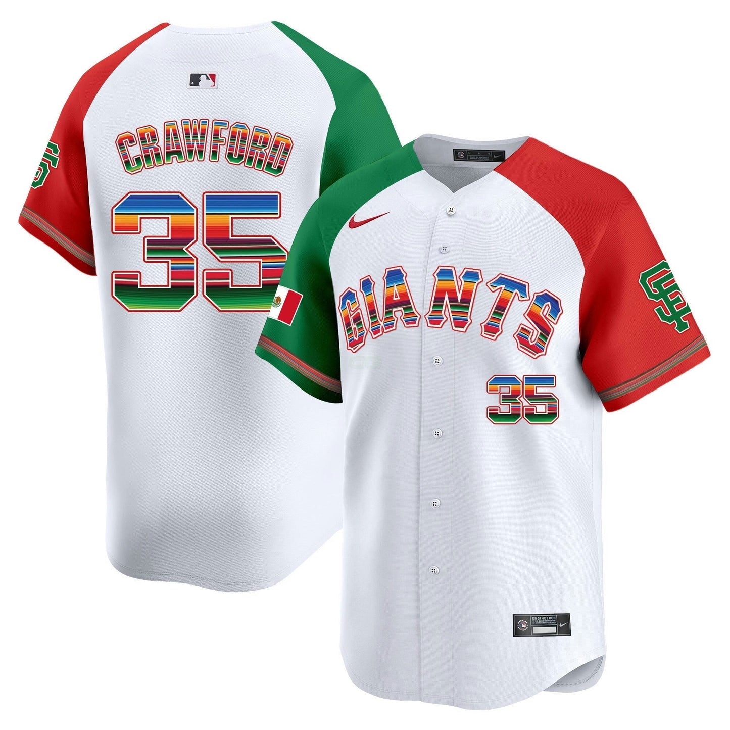 Camisa MLB Men’s San Francisco Mexico Vapor Premier Limited Jersey