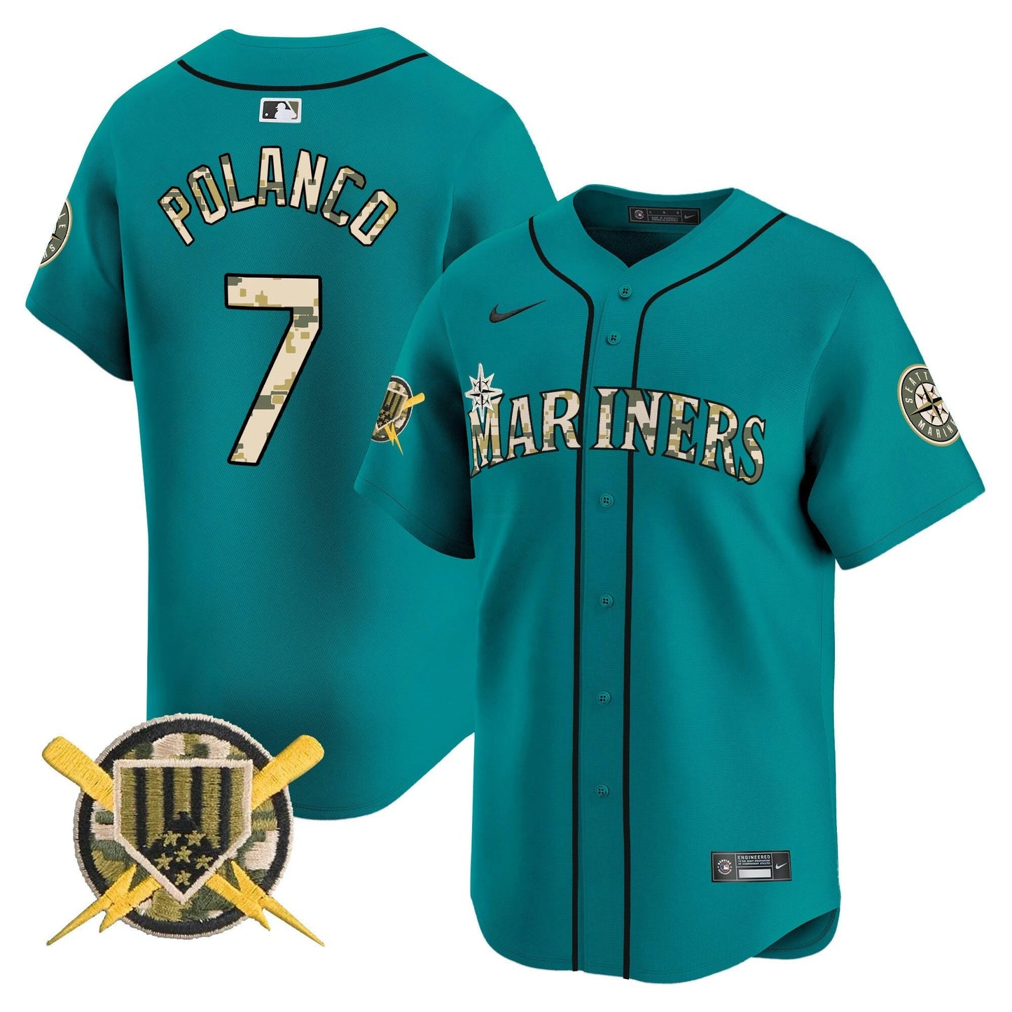 Camisa MLB Men’s Seattle Armed Forces Day Vapor Premier Limited Jersey