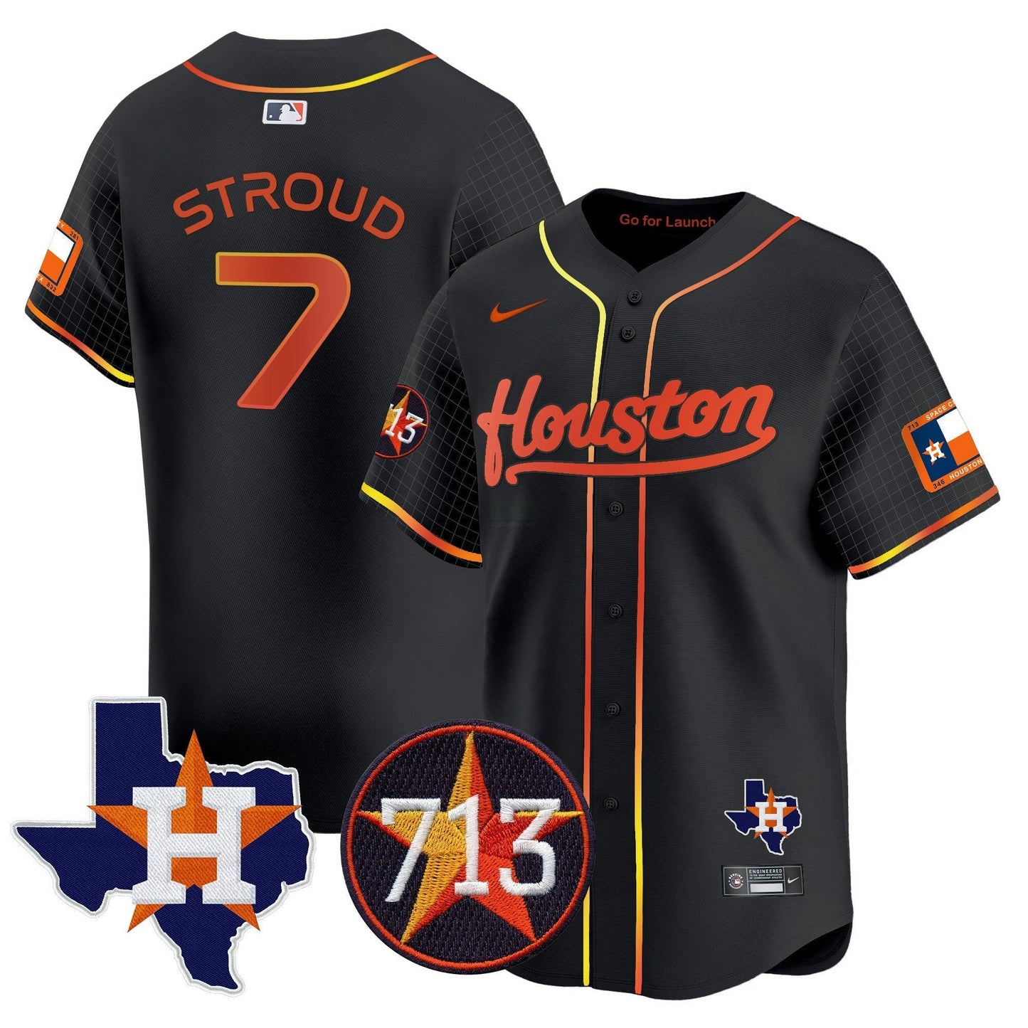 Camisa MLB Men’s Space City 713 Patch Vapor Premier Limited Jersey
