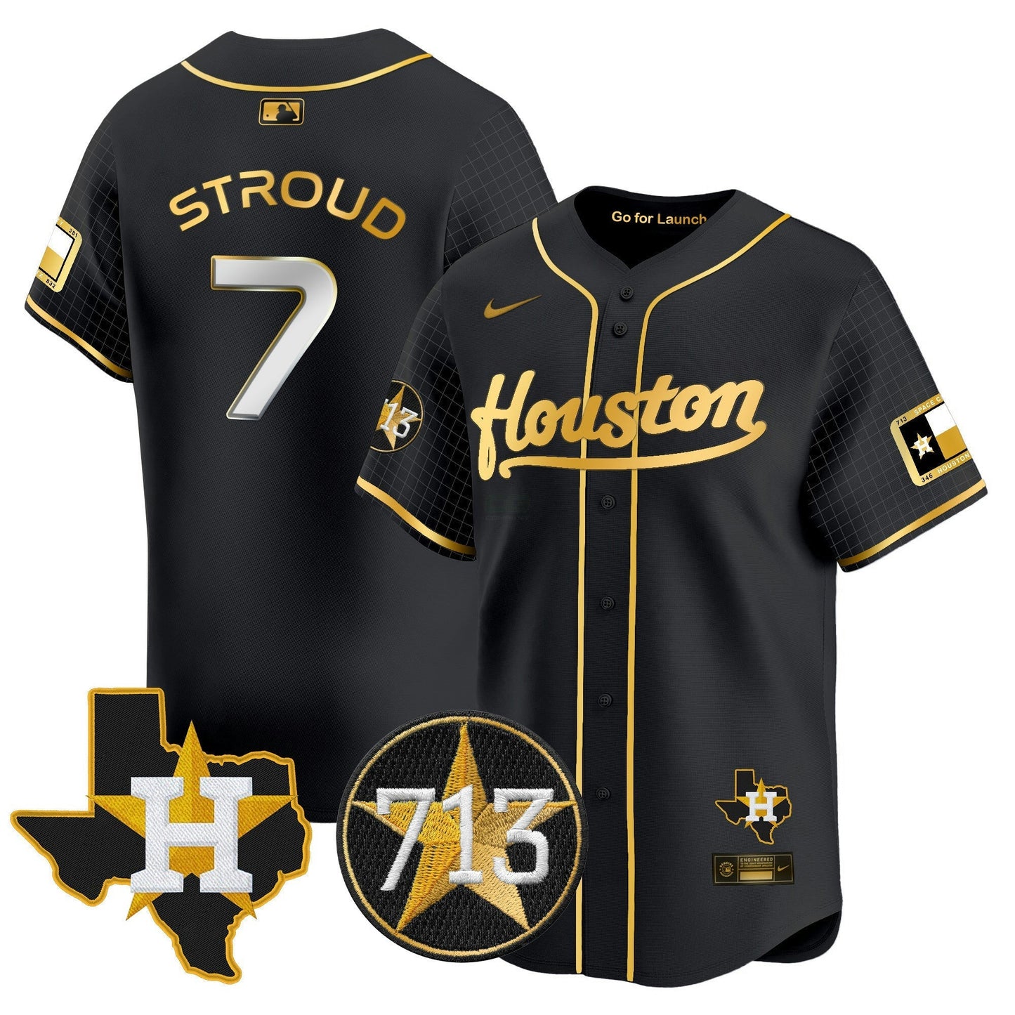Camisa MLB Men’s Space City 713 Patch Vapor Premier Limited Jersey