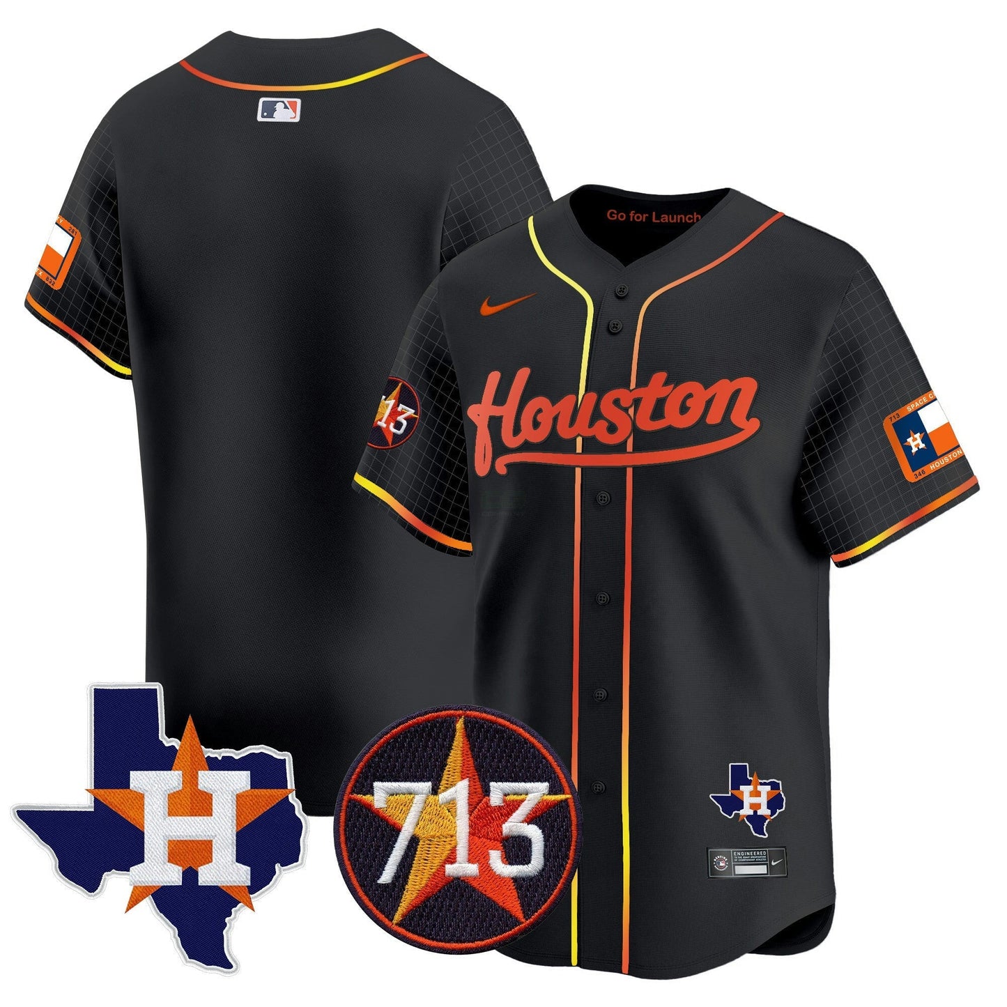 Camisa MLB Men’s Space City 713 Patch Vapor Premier Limited Jersey