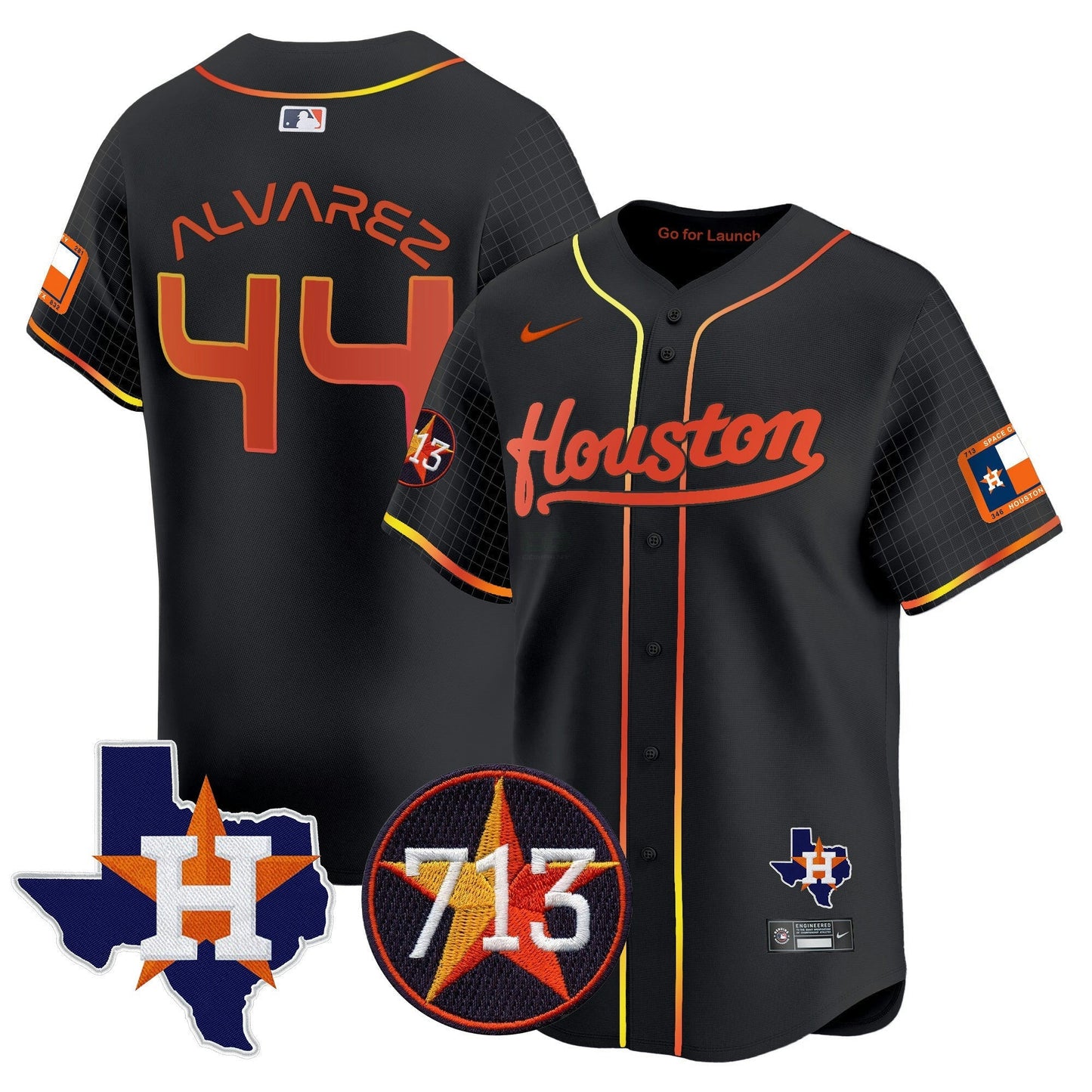 Camisa MLB Men’s Space City 713 Patch Vapor Premier Limited Jersey