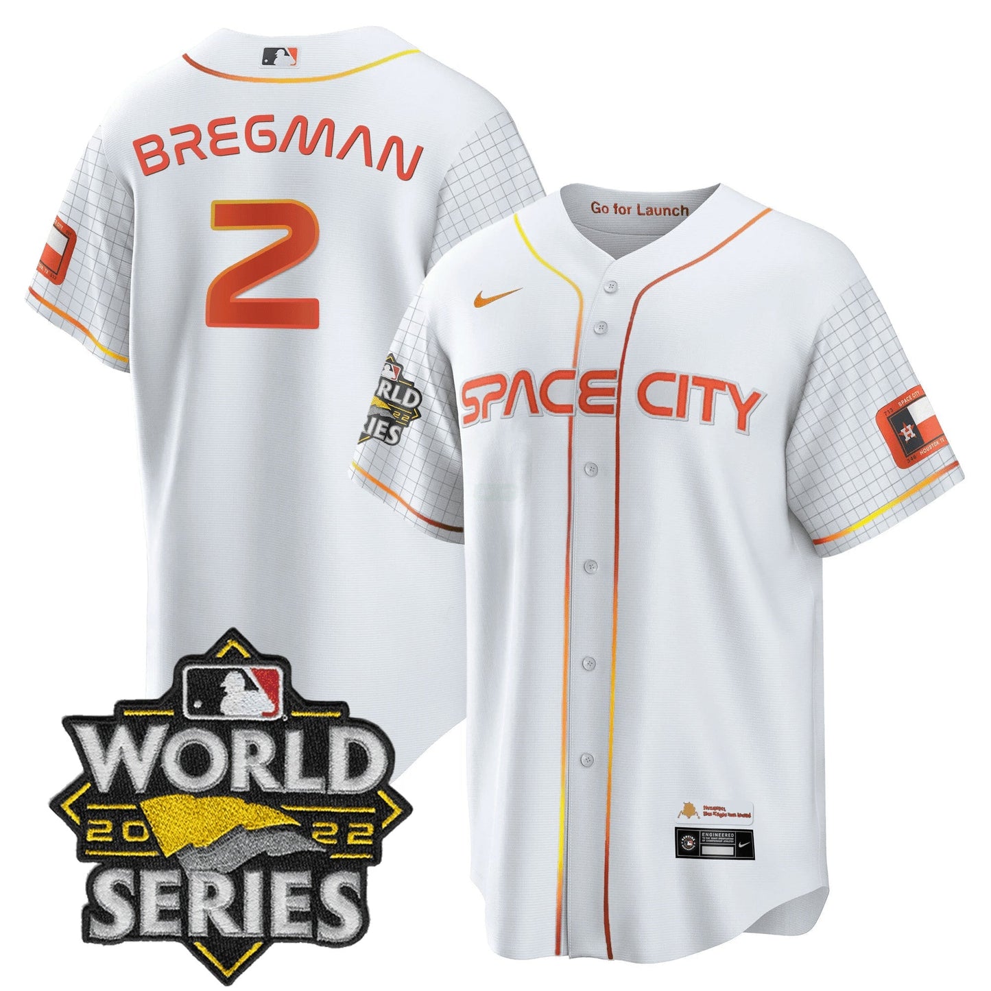Camisa MLB Men’s Space City Preta & Branca Jersey