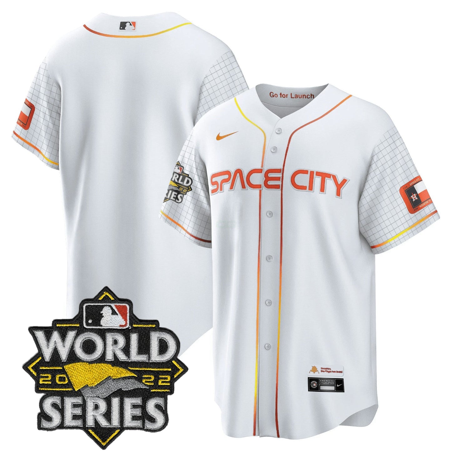 Camisa MLB Men’s Space City Preta & Branca Jersey