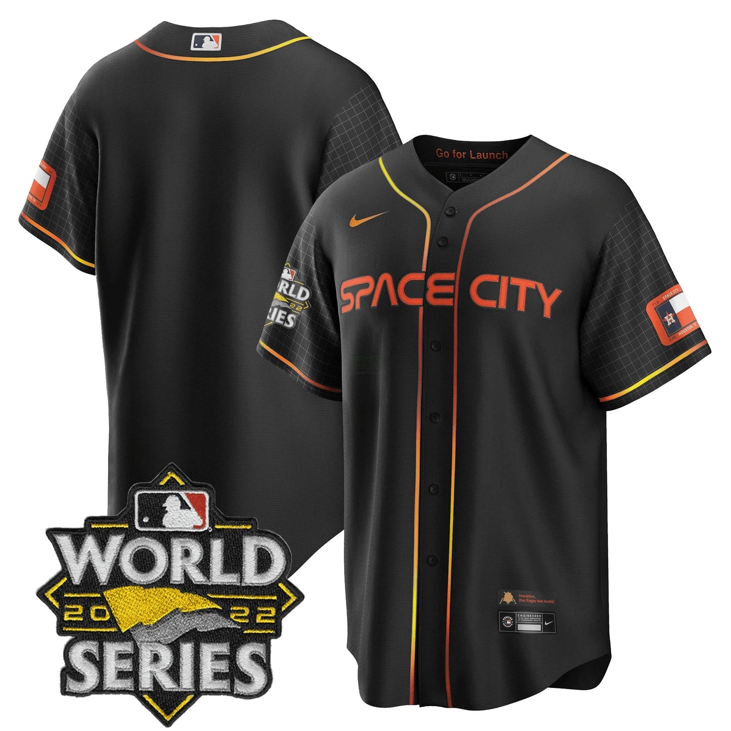 Camisa MLB Men’s Space City Preta & Branca Jersey