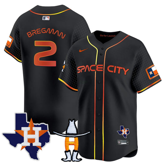 Camisa MLB Men’s Space City Texas Patch Vapor Premier Limited Jersey
