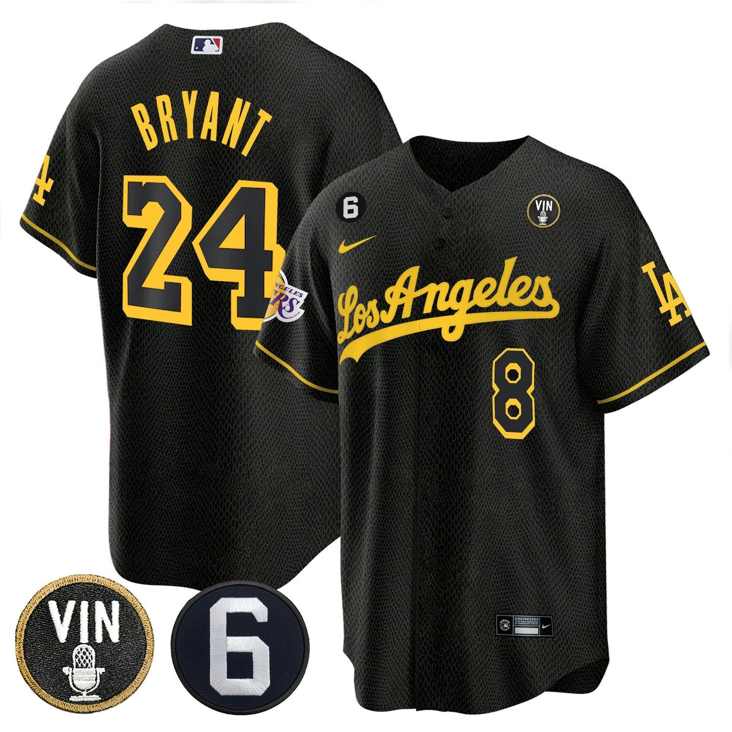 Camisa MLB Men’s Split – Lakers Cool Base Jersey