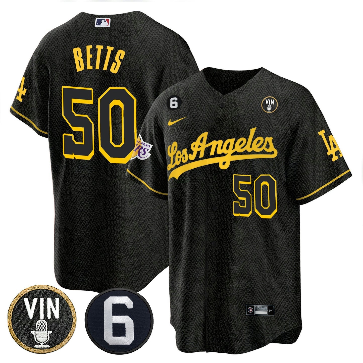 Camisa MLB Men’s Split – Lakers Cool Base Jersey