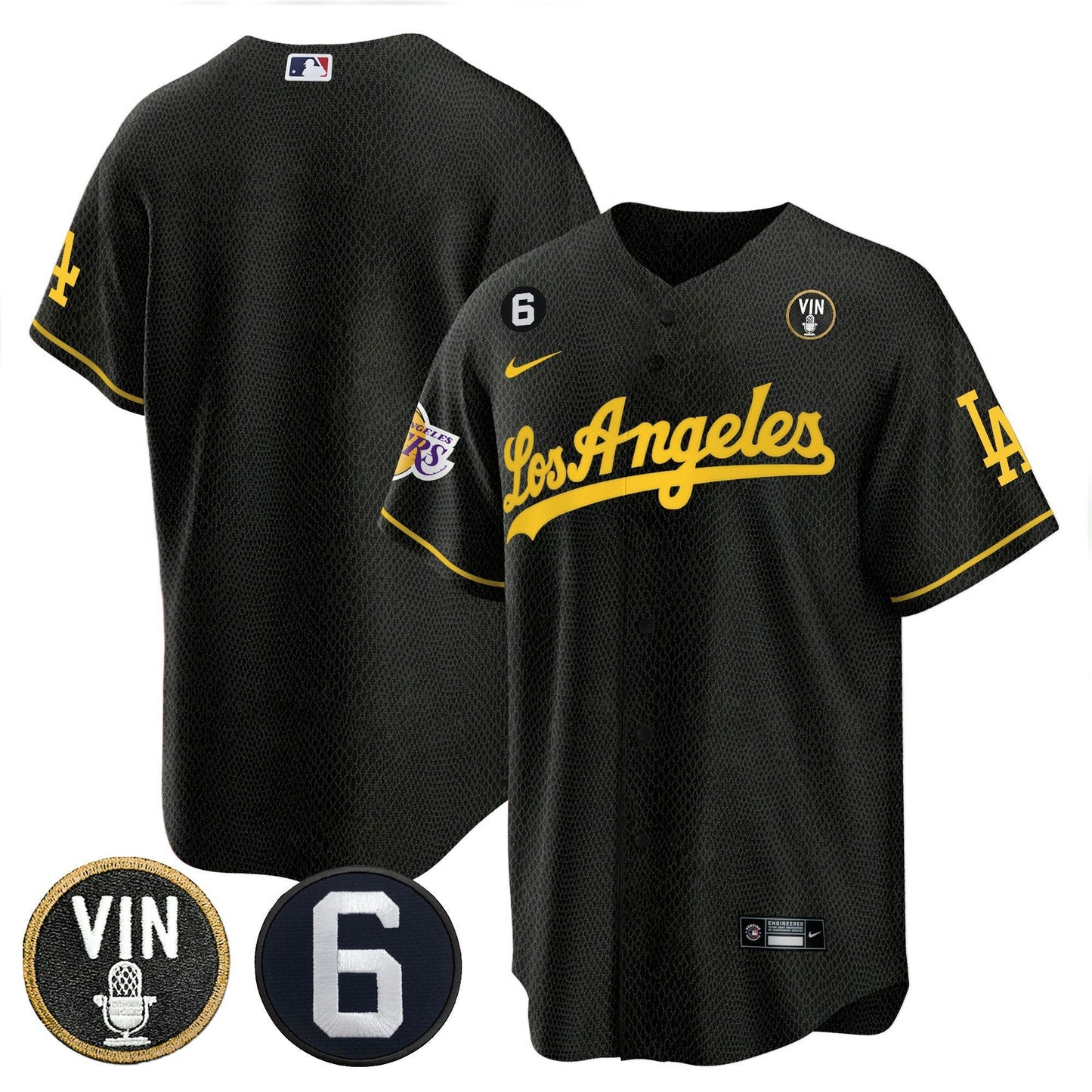 Camisa MLB Men’s Split – Lakers Cool Base Jersey