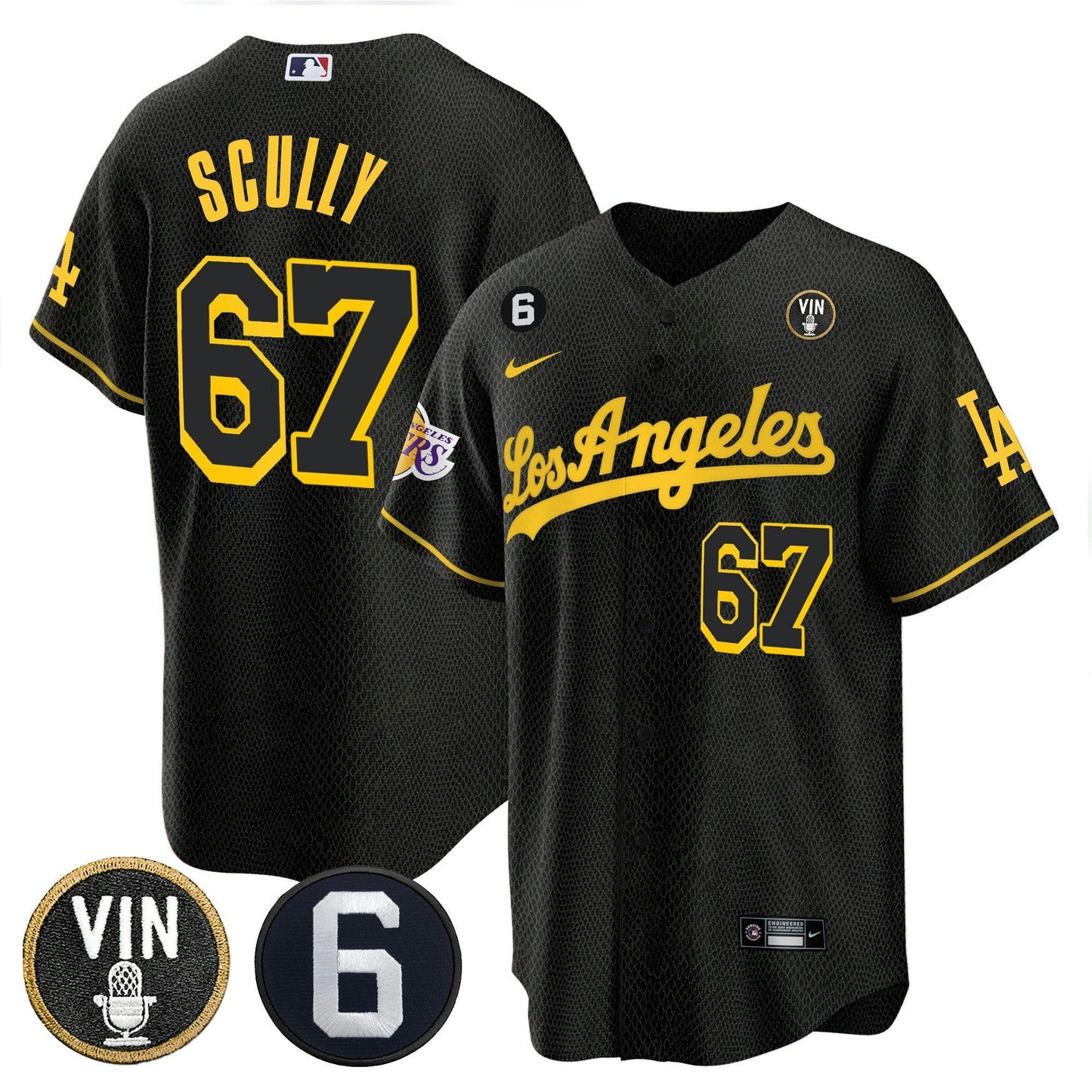 Camisa MLB Men’s Split – Lakers Cool Base Jersey