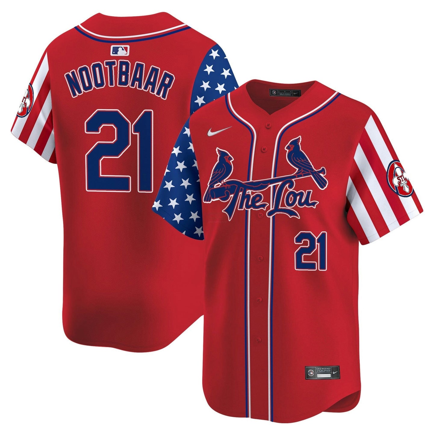 Camisa MLB Men’s St. Louis 2025 Independence Day Vapor Premier Limited Jersey