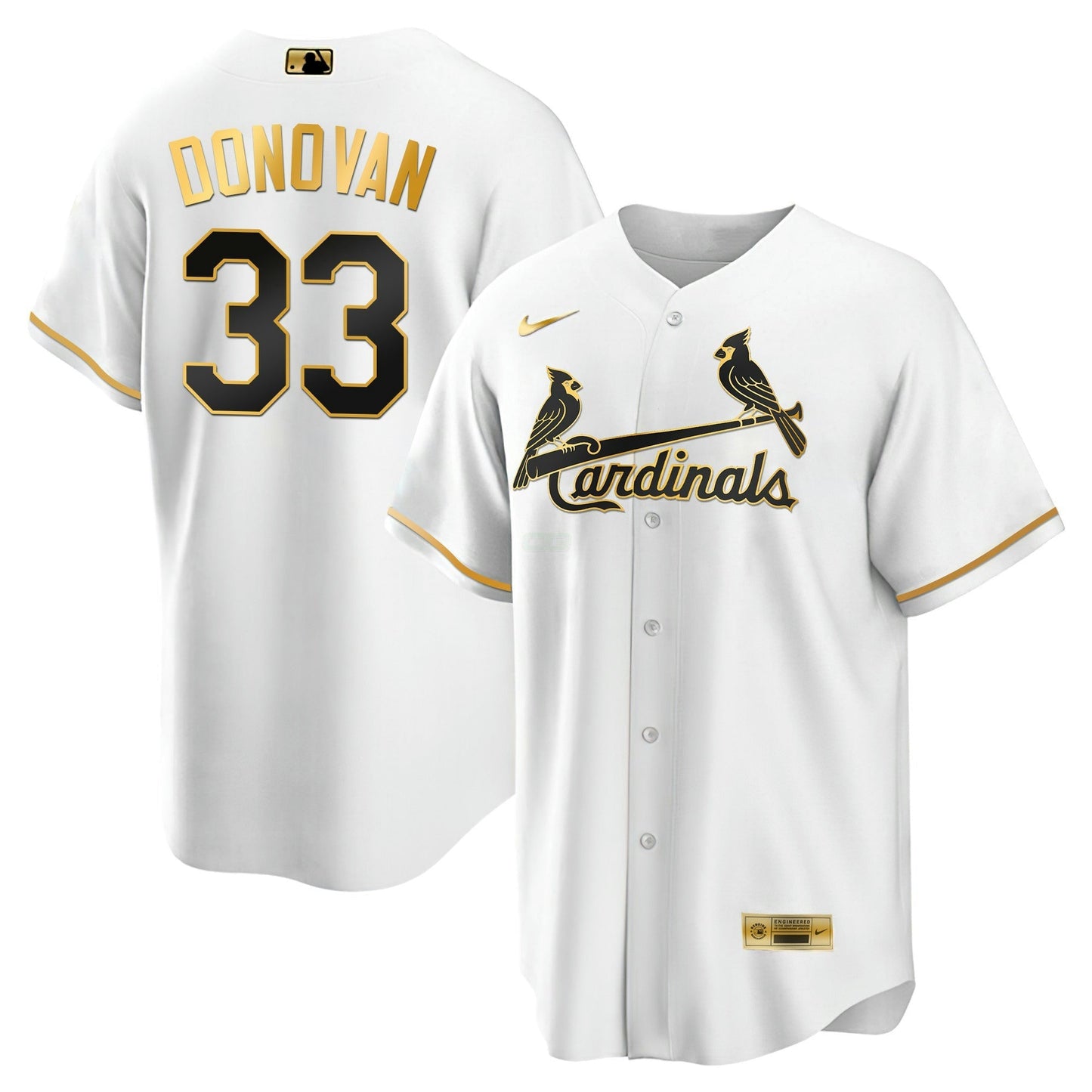 Camisa MLB Men’s St. Louis Black Limited & Dourada Jersey