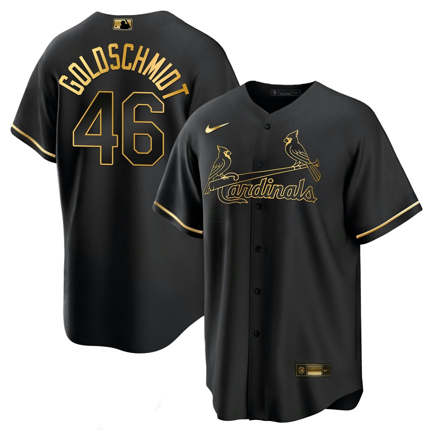 Camisa MLB Men’s St. Louis Black Limited & Dourada Jersey