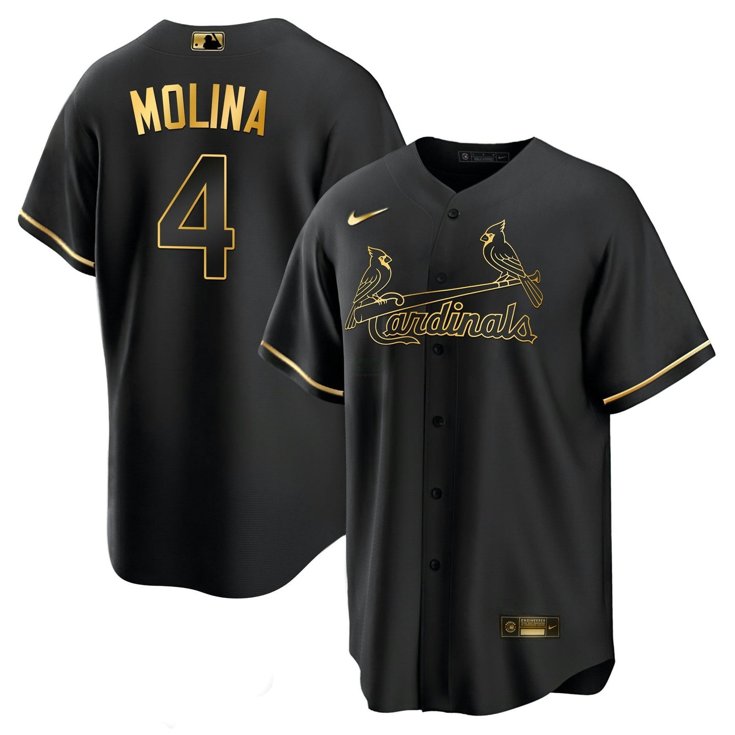 Camisa MLB Men’s St. Louis Black Limited & Dourada Jersey