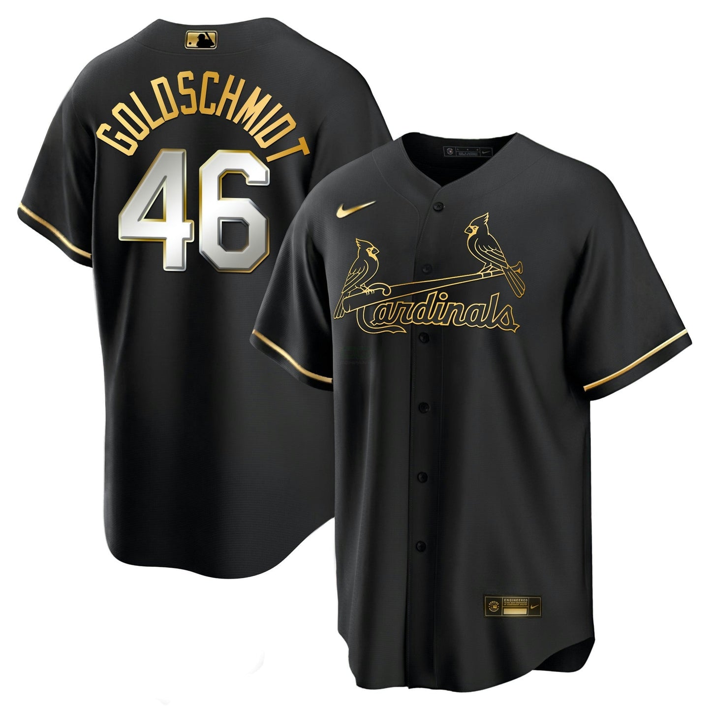 Camisa MLB Men’s St. Louis Black Limited & Dourada Jersey