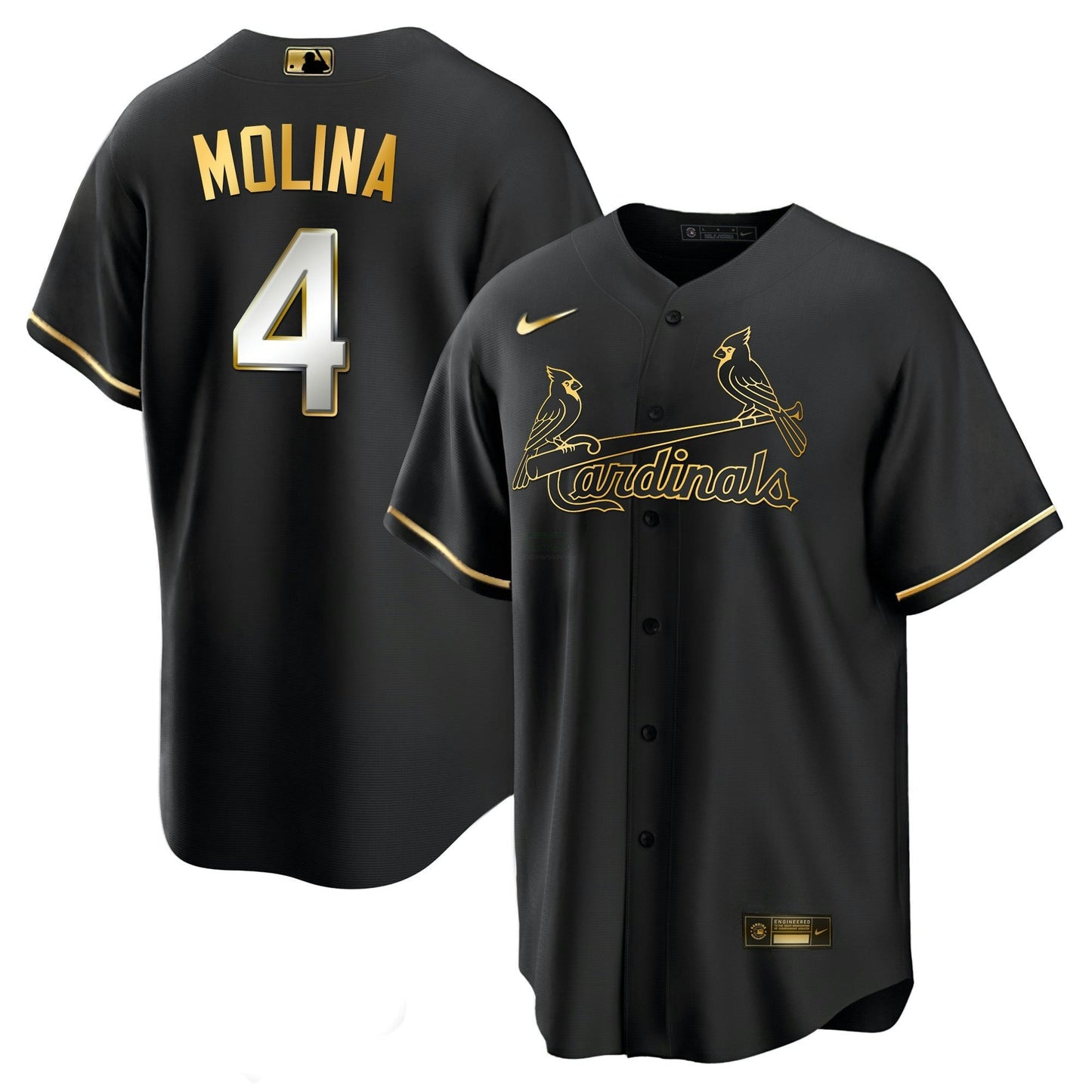 Camisa MLB Men’s St. Louis Black Limited & Dourada Jersey