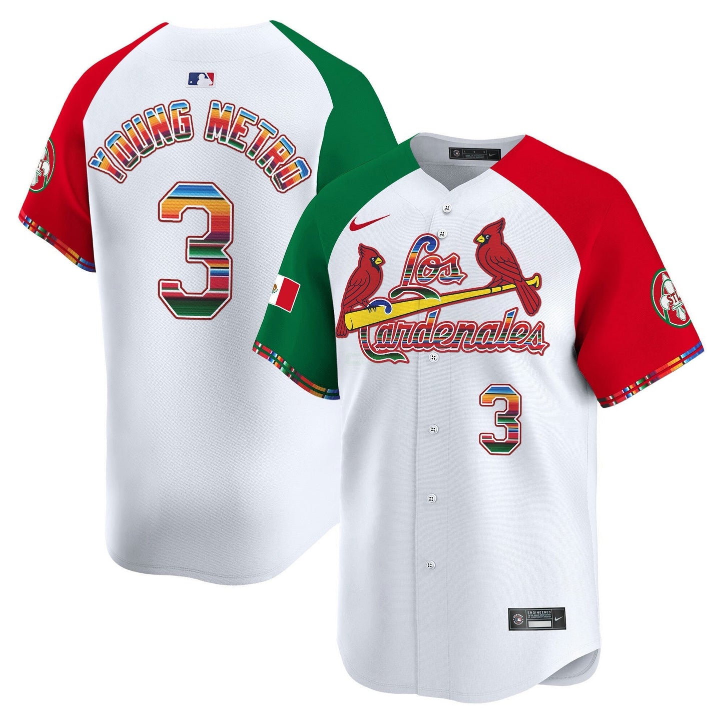 Camisa MLB Men’s St. Louis Fiesta Cardenales Vapor Premier Limited Jersey