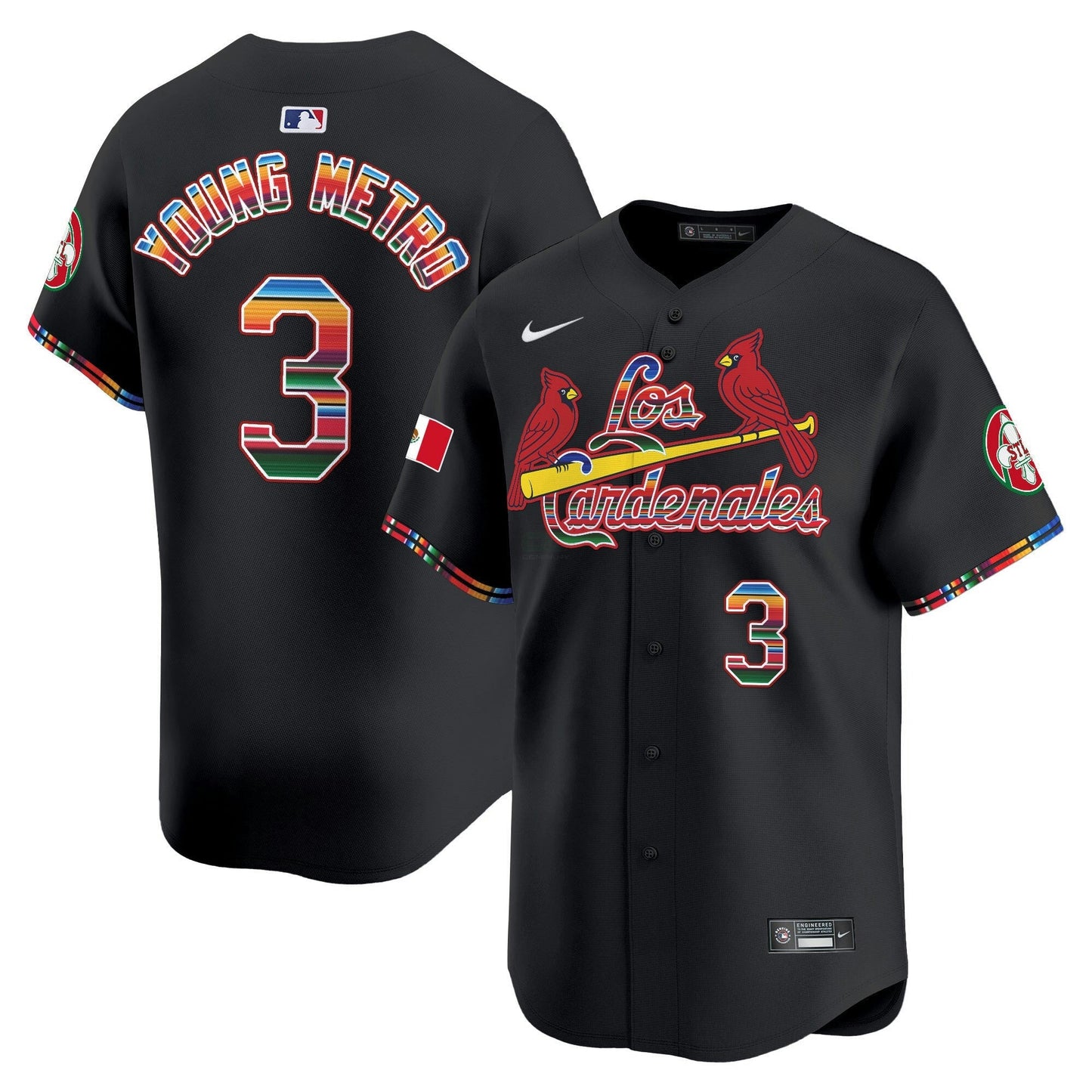 Camisa MLB Men’s St. Louis Fiesta Cardenales Vapor Premier Limited Jersey