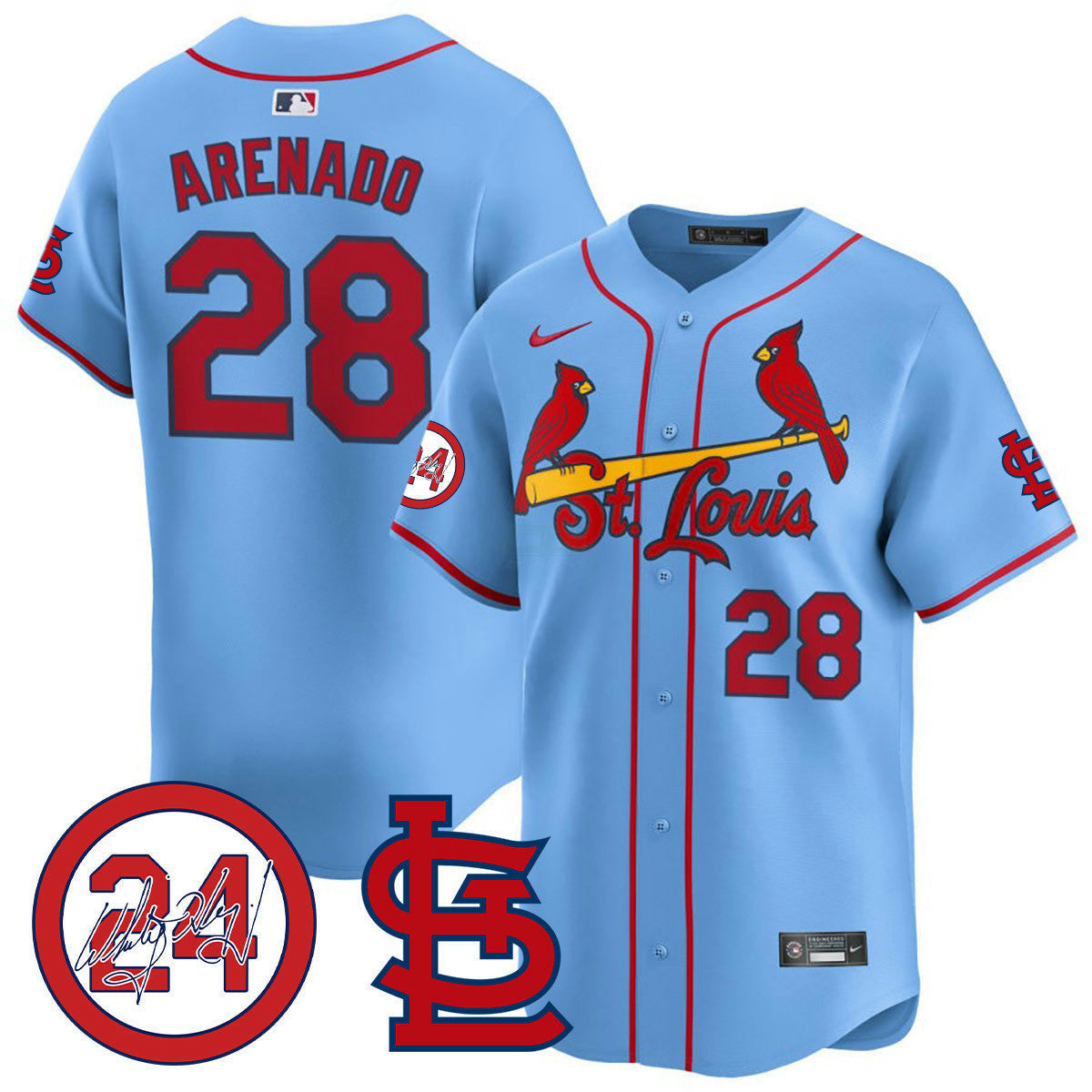 Camisa MLB Men’s St. Louis Memorial Vapor Premier Limited Jersey