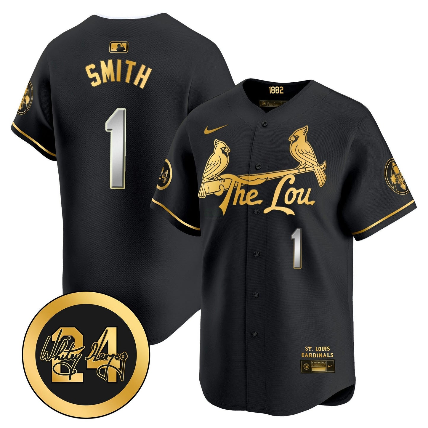 Camisa MLB Men’s St. Louis Whitey Herzog Patch Vapor Premier Limited Jersey