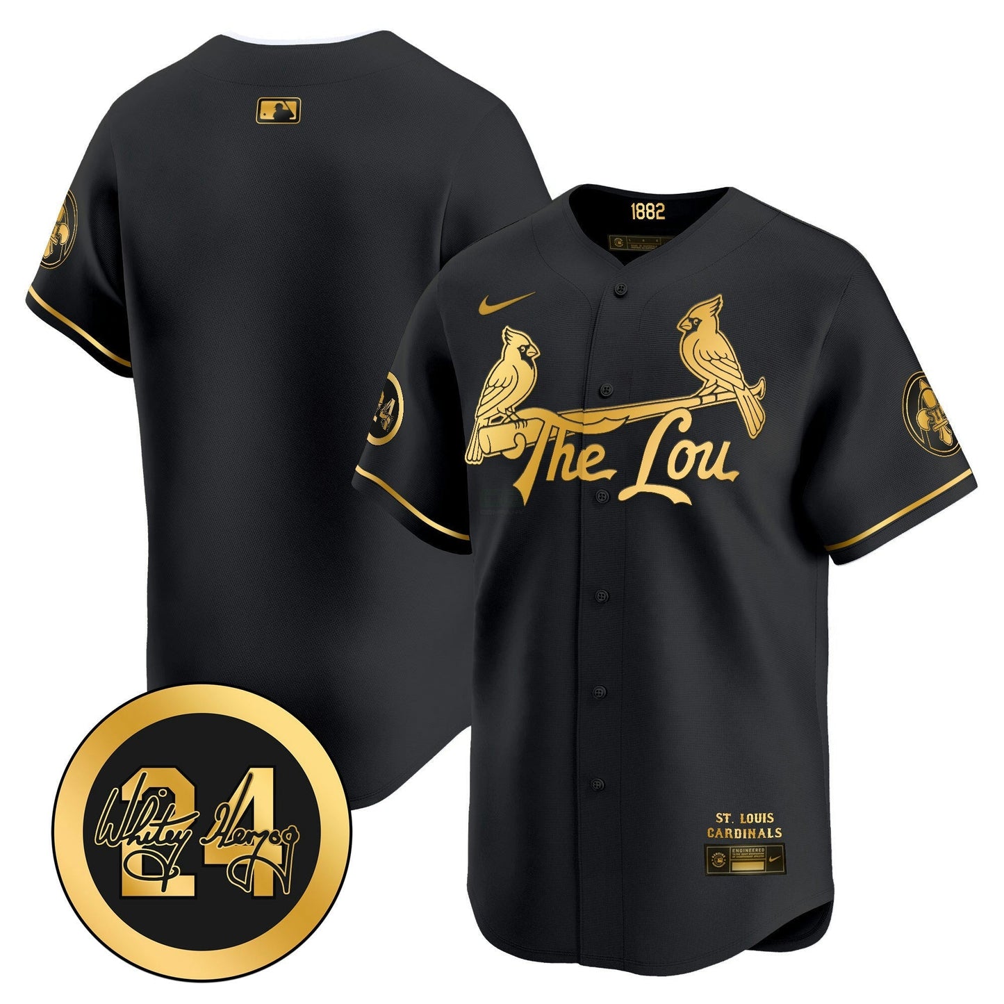 Camisa MLB Men’s St. Louis Whitey Herzog Patch Vapor Premier Limited Jersey